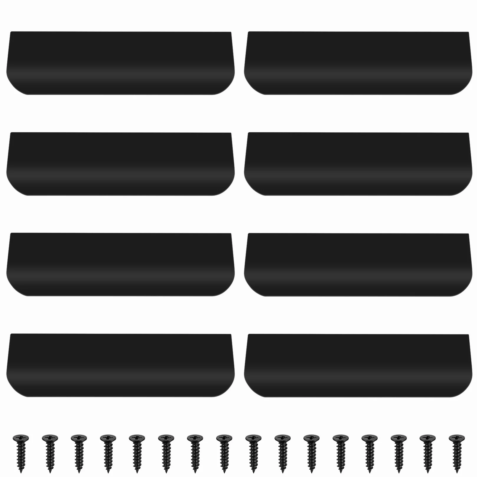 8 Pcs Tiradores Cocina Negros, Tiradores de Puertas para Armarios Dormitorio Cajones Cocina Aparador Muebles, Negros/120mm