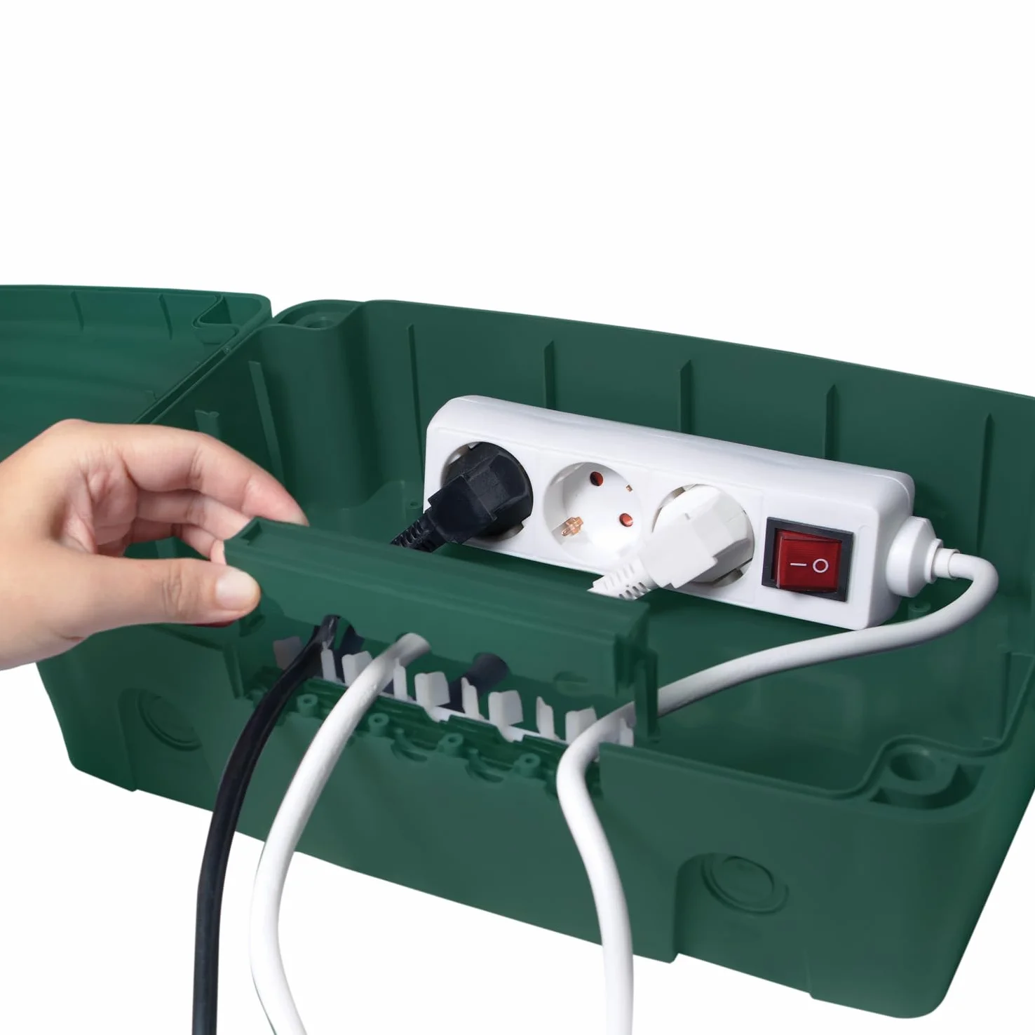 Logilink - Caja electrónica Resistente a la Intemperie para Uso en Exteriores en Verde con protección contra el Polvo y Salpicaduras (IP54), 32 x 21 x 11,5 cm