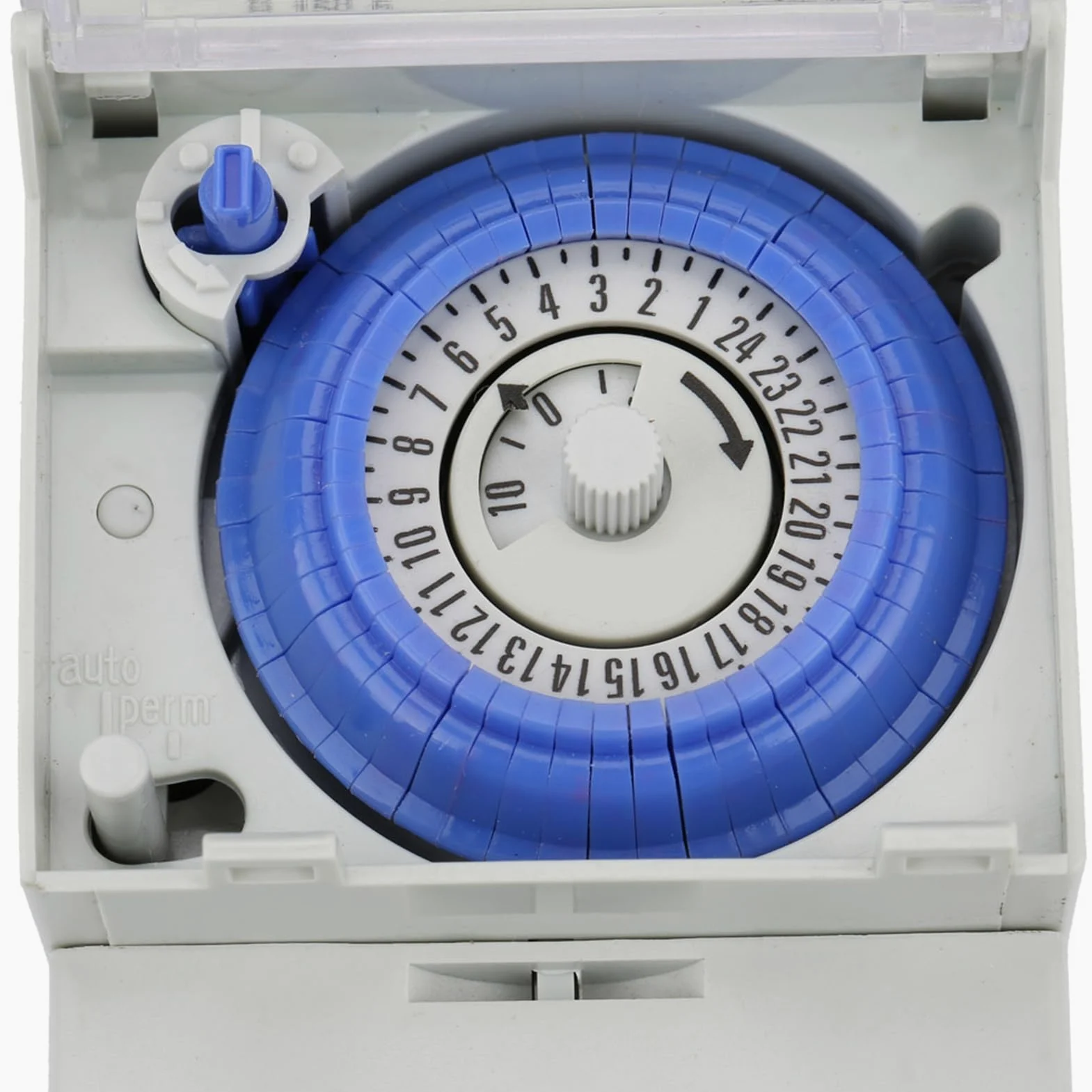 Temporizador Interrup, e 24 Horas, Temporizador 110-230V Temporizador mecánico analógico Interruptor de Tiempo de Controlador Manual/automático para Carril g