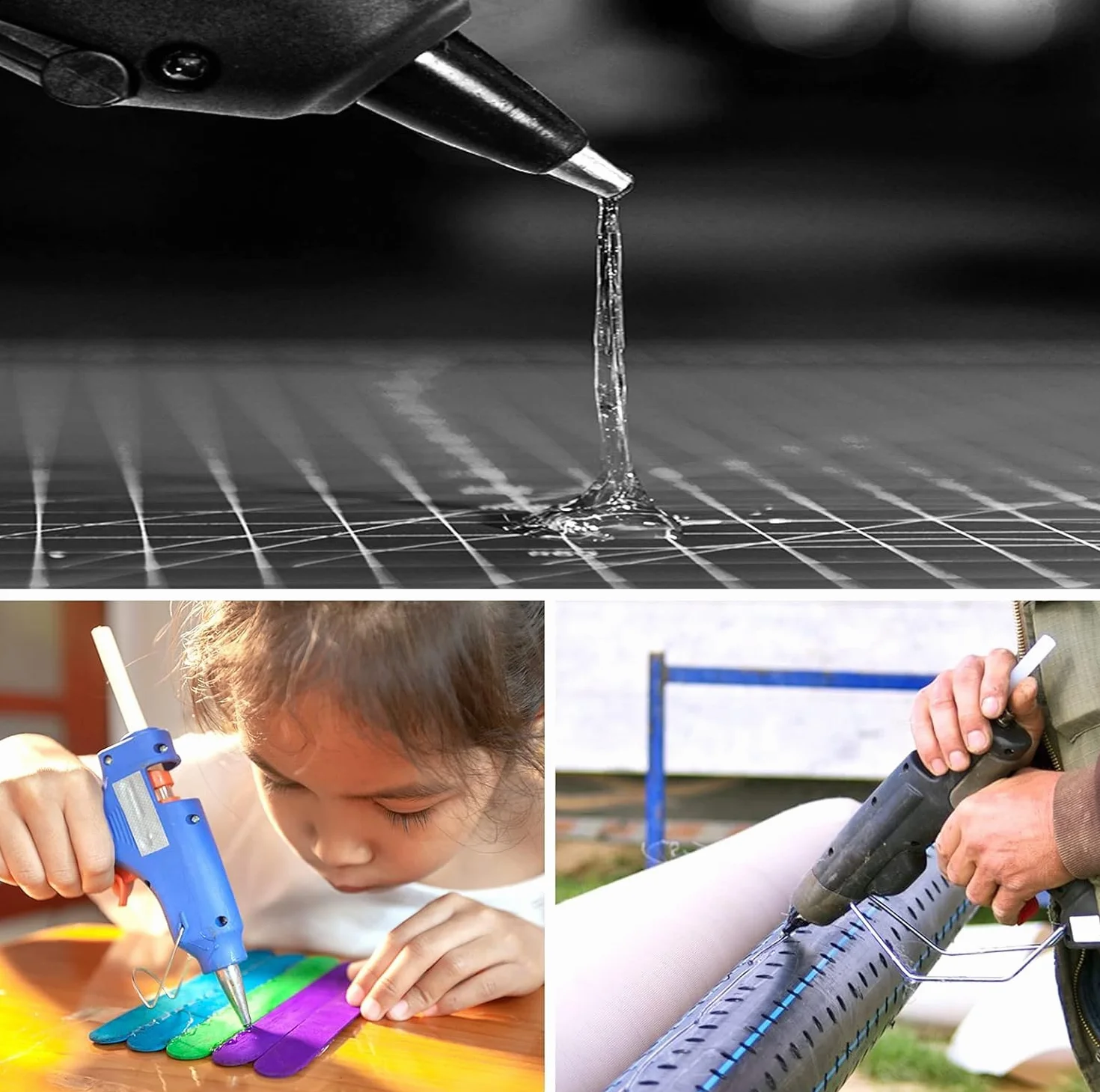 40 Pcs Barras de Pegamento Termofusible 11mm x 200mm, Palos de Pegamento Transparente, barras de pegamento transparentes universales, ideal para bricolaje, artesanías, ocio