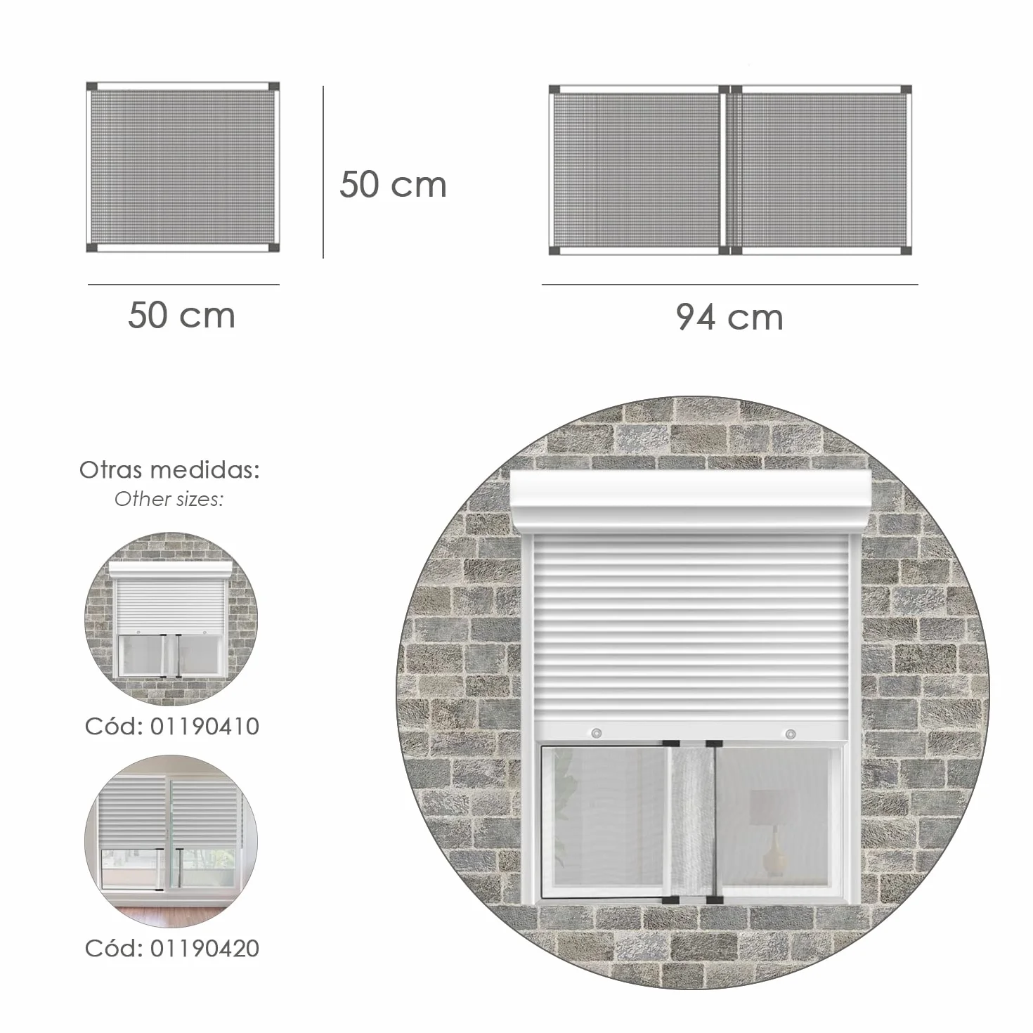 Marco Mosquitero Aluminio Extensible 50x94 cm