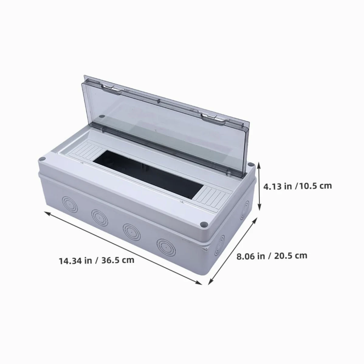 Caja Eléctrica de Plástico Ip65 de 18 Circuitos para Exterior | Abs Resistente, Montaje en Superficie, Protección Estanca Polvo, Modelo Ht-18