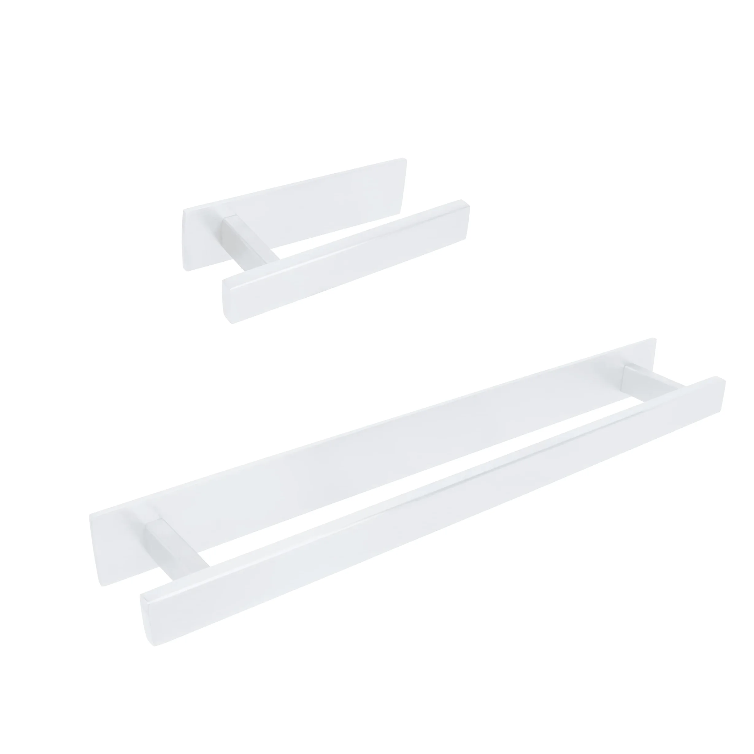 INOXLM - Kit de Baño Adhesivo | Toallero y Portarrollos Sin Agujeros | Porta Papel Higiénico (Kit Completo 2 Piezas, Blanco)