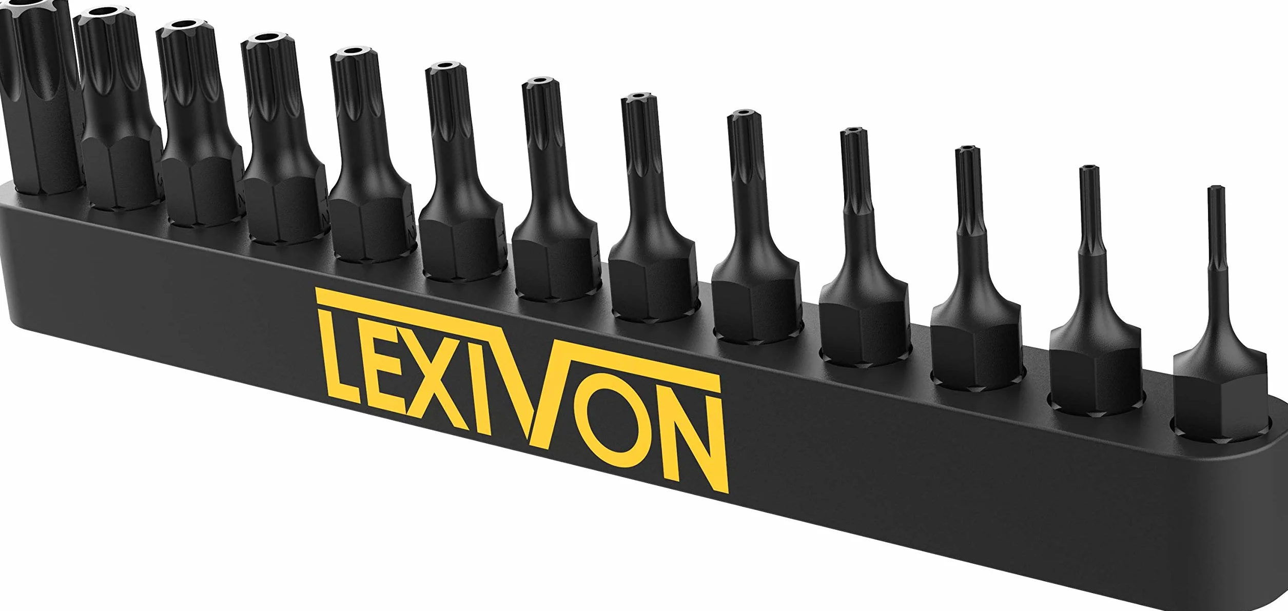 LEXIVON Acoplamiento de TORNILLO Torx aprueba de manipulación, Set de Acero con Aleación Premium S2 de estrella de seguridad de 13 piezas, T4 - T40 CNC de precisión mecanizado (LX-301)