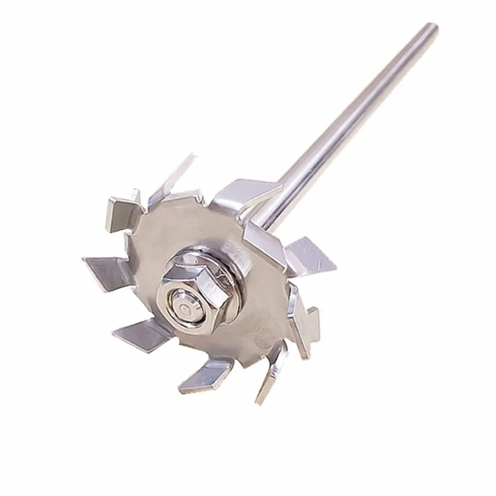 Disco de dispersión de acero inoxidable 304 con varilla agitadora para máquina de dispersión (5 CM/1,96")