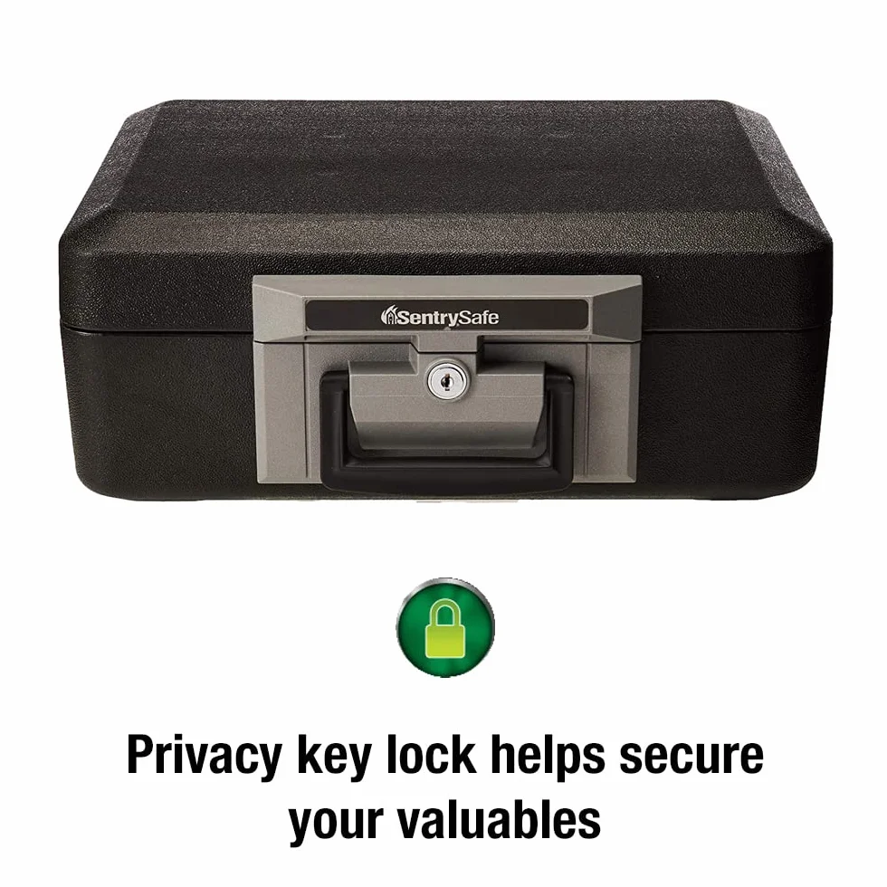 SentrySafe 1160BLK Caja de Bloqueo ignífuga, Negro, 0.25 CU. ft