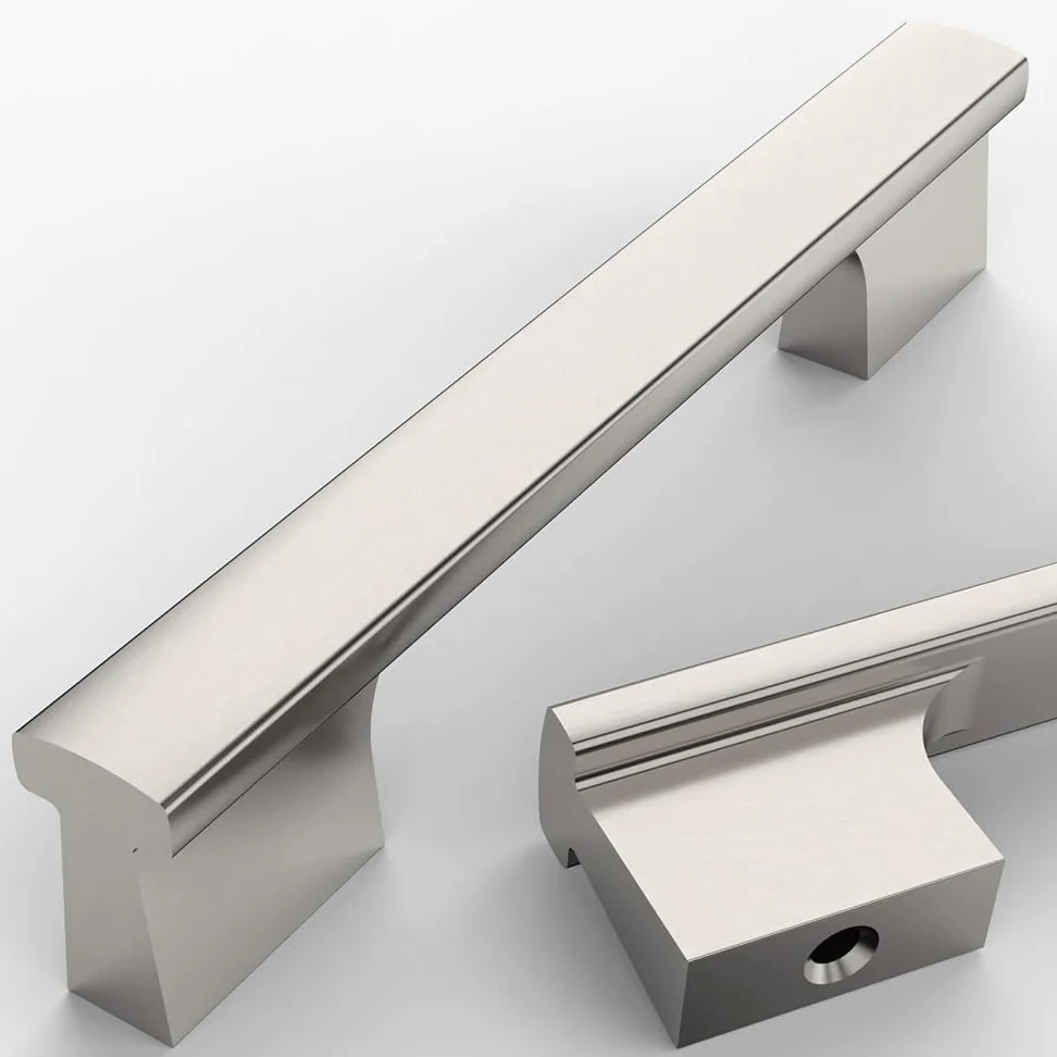 Amerdeco 10 Piezas Tiradores de Cocina 96mm Plata para Armarios y Cajones - Aleación de Zinc - UK0048