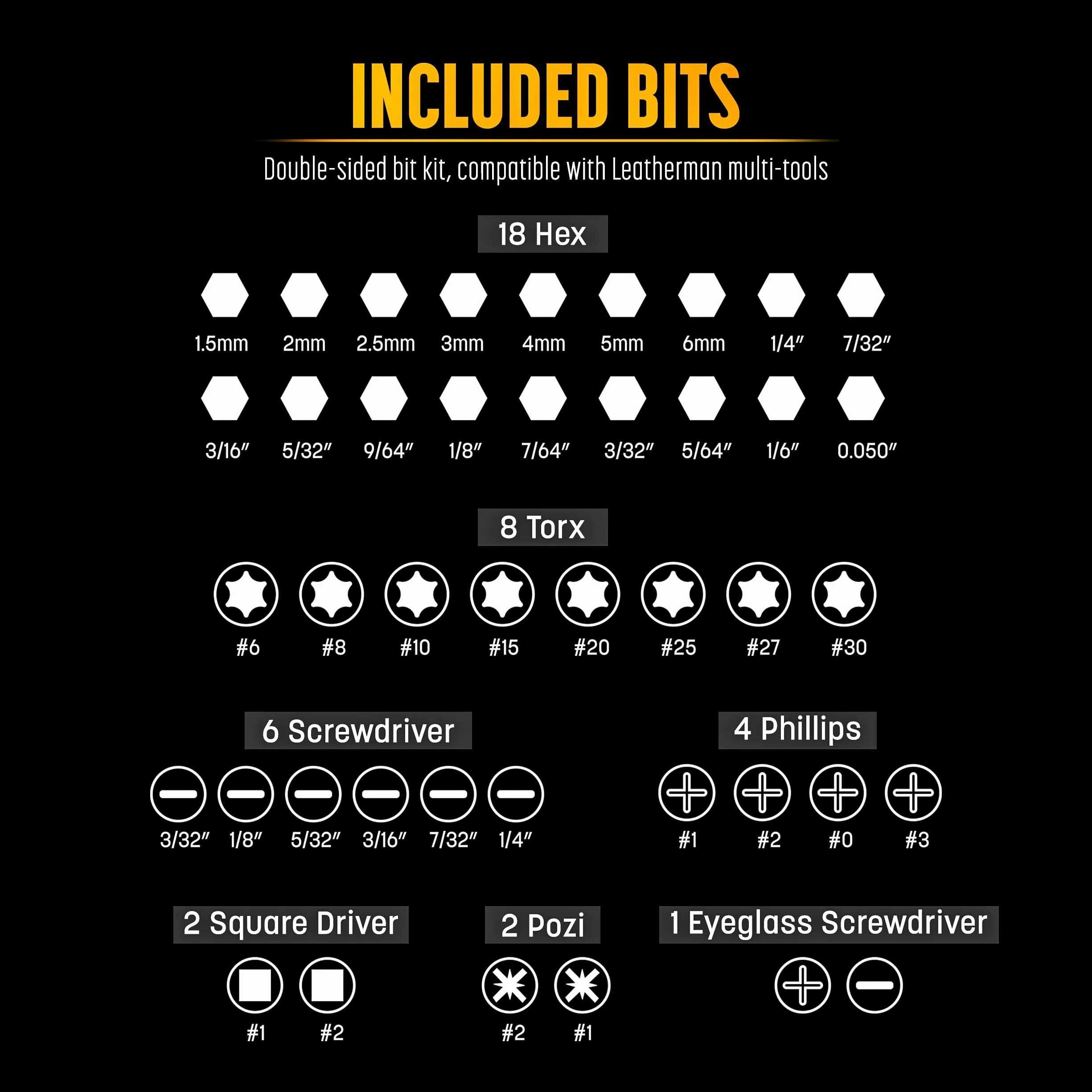 Funda de Nailon para multiherramientas Leatherman con 21 puntas de destornillador y soporte de cinturón