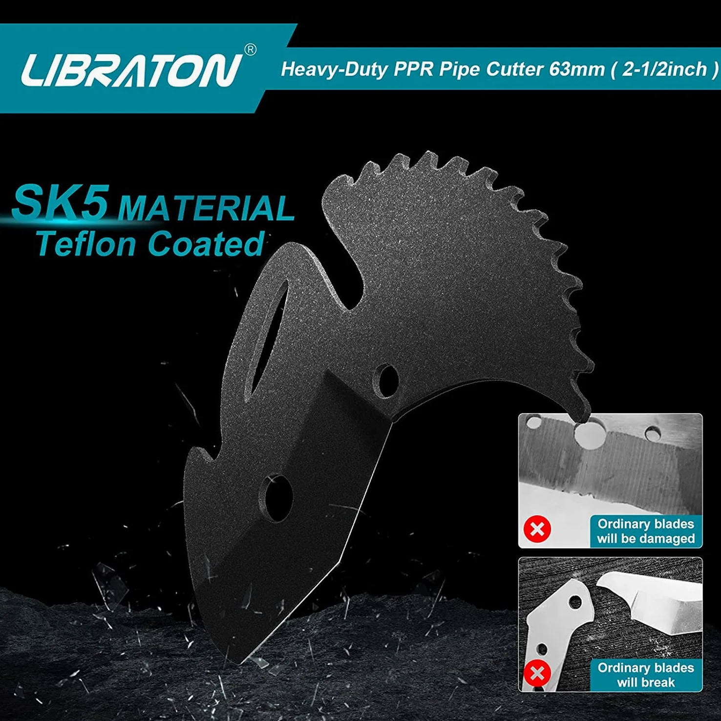 Libraton 1 cuchilla de repuesto para cortador de tubos de PVC para cortar tuberías de plástico, PEX, PVC, mangueras de plástico PPR y tuberías de fontanería