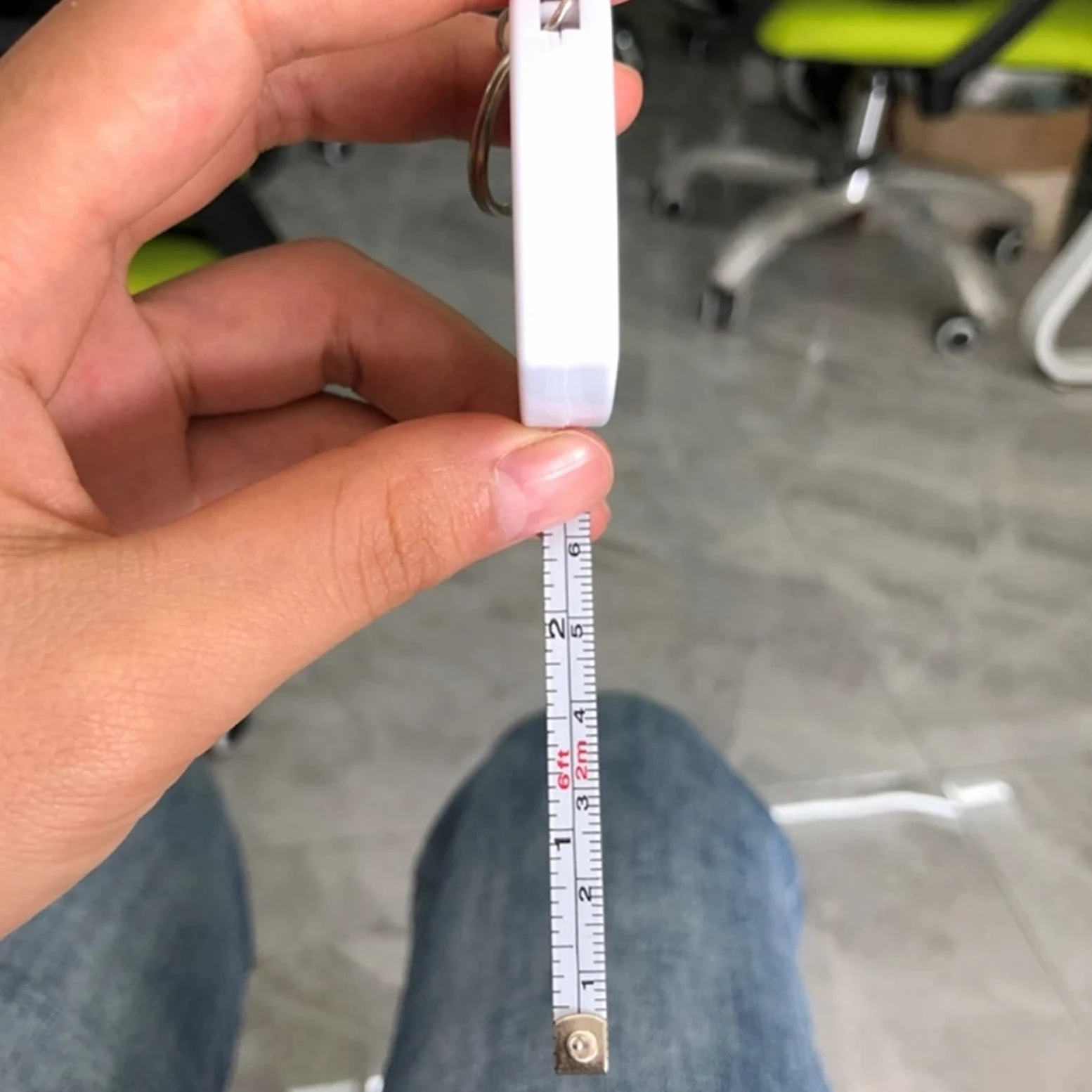Cintas métricas, Regla de 2 m Cinta métrica de metal Llavero Herramientas de medición portátiles Regla retráctil