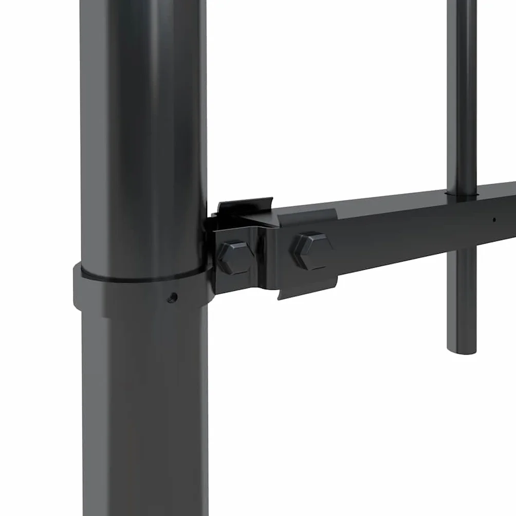 vidaXL Valla de Jardín con Puntas de Lanza Acero Cercado de Metal Paneles Valla Barrera Perimetral Segura Ocultación Decorativa Estable Negro 1.7x1m