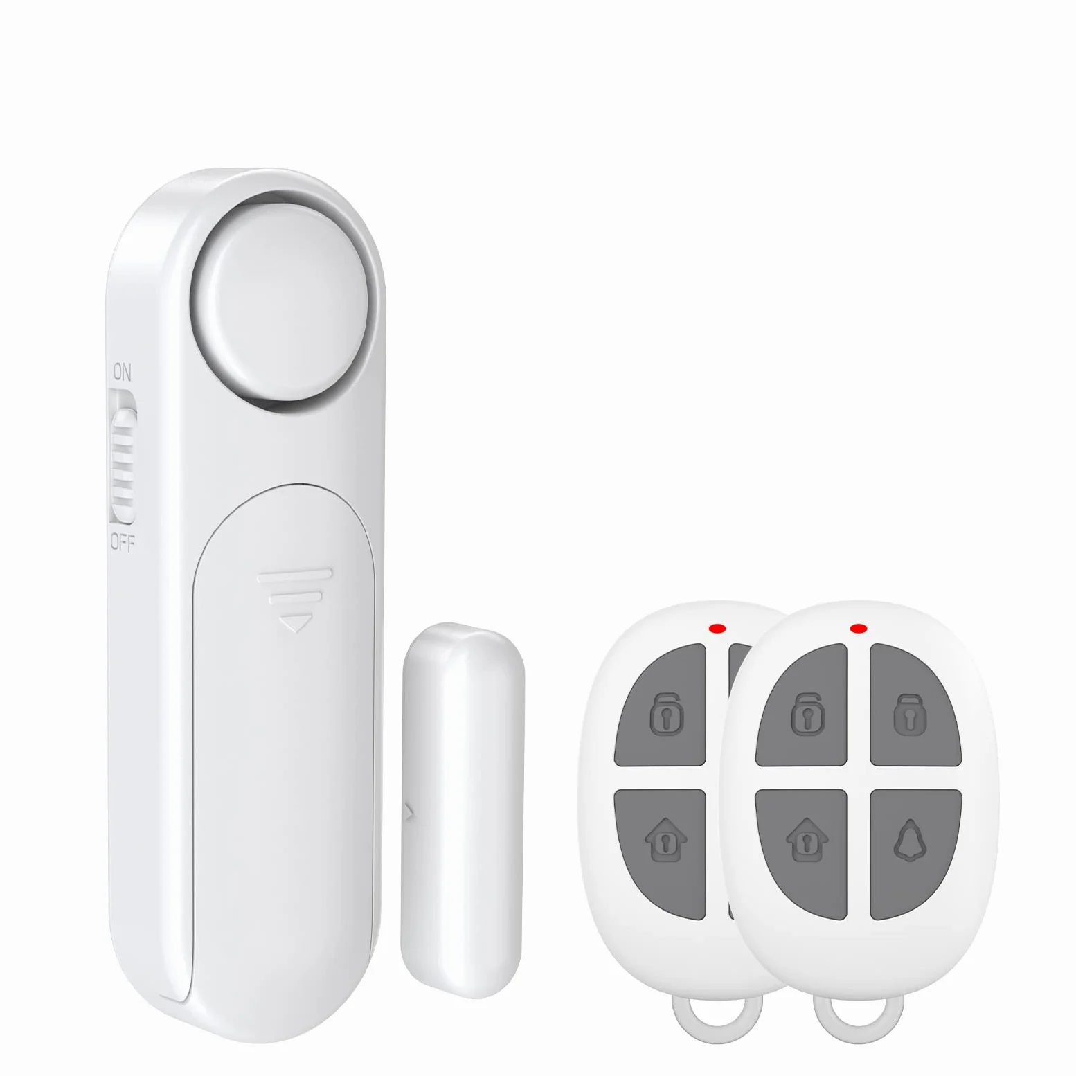 SECRUI Sensor de Alarma de Puerta, Alarma de Ventana inalámbrica con 2 Controles remotos, 120 dB Sensor con magnético, Sistema de Advertencia de Alarma de Seguridad para el hogar, Tienda, niños