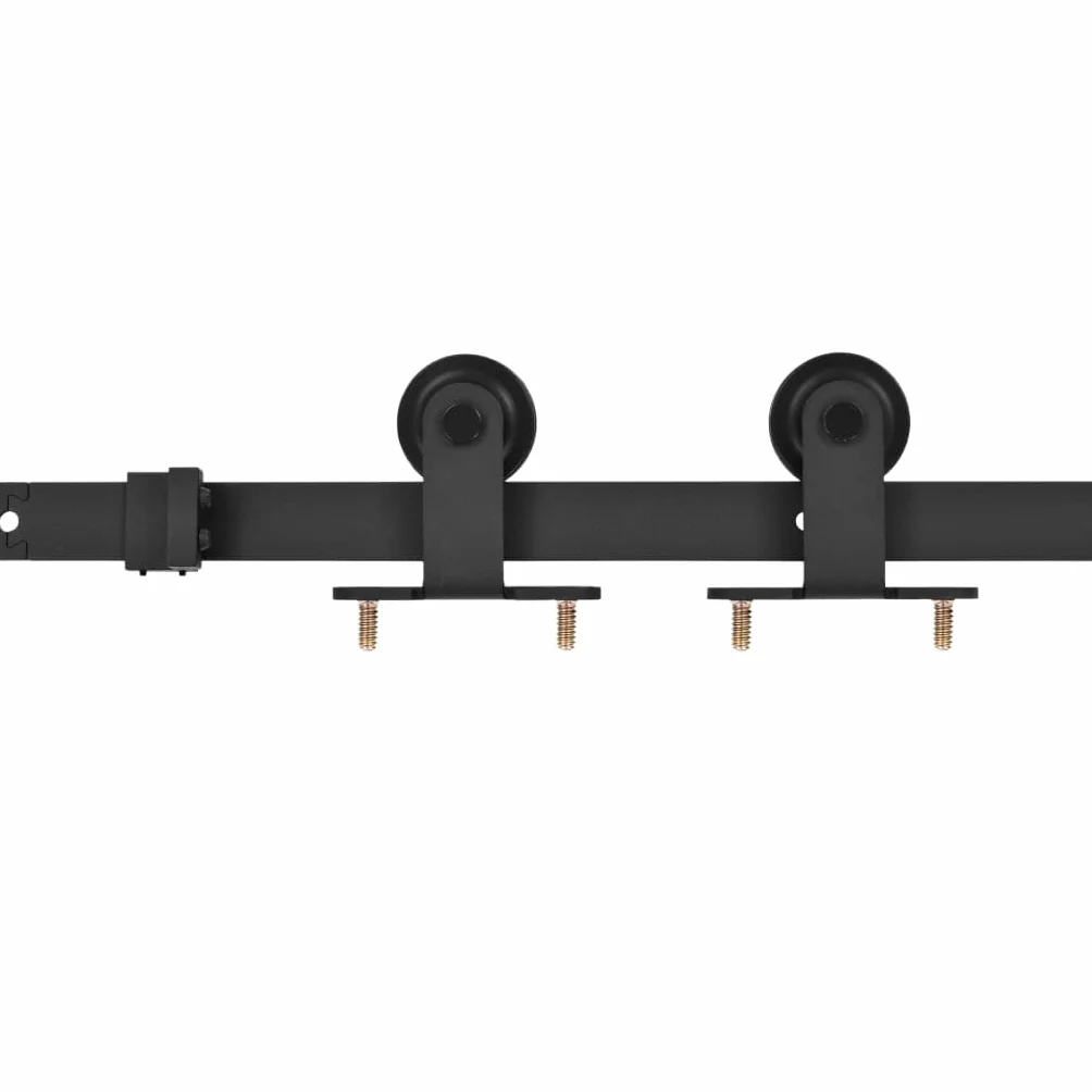 vidaXL Kit de herrajes para puertas correderas acero negro 200 cm