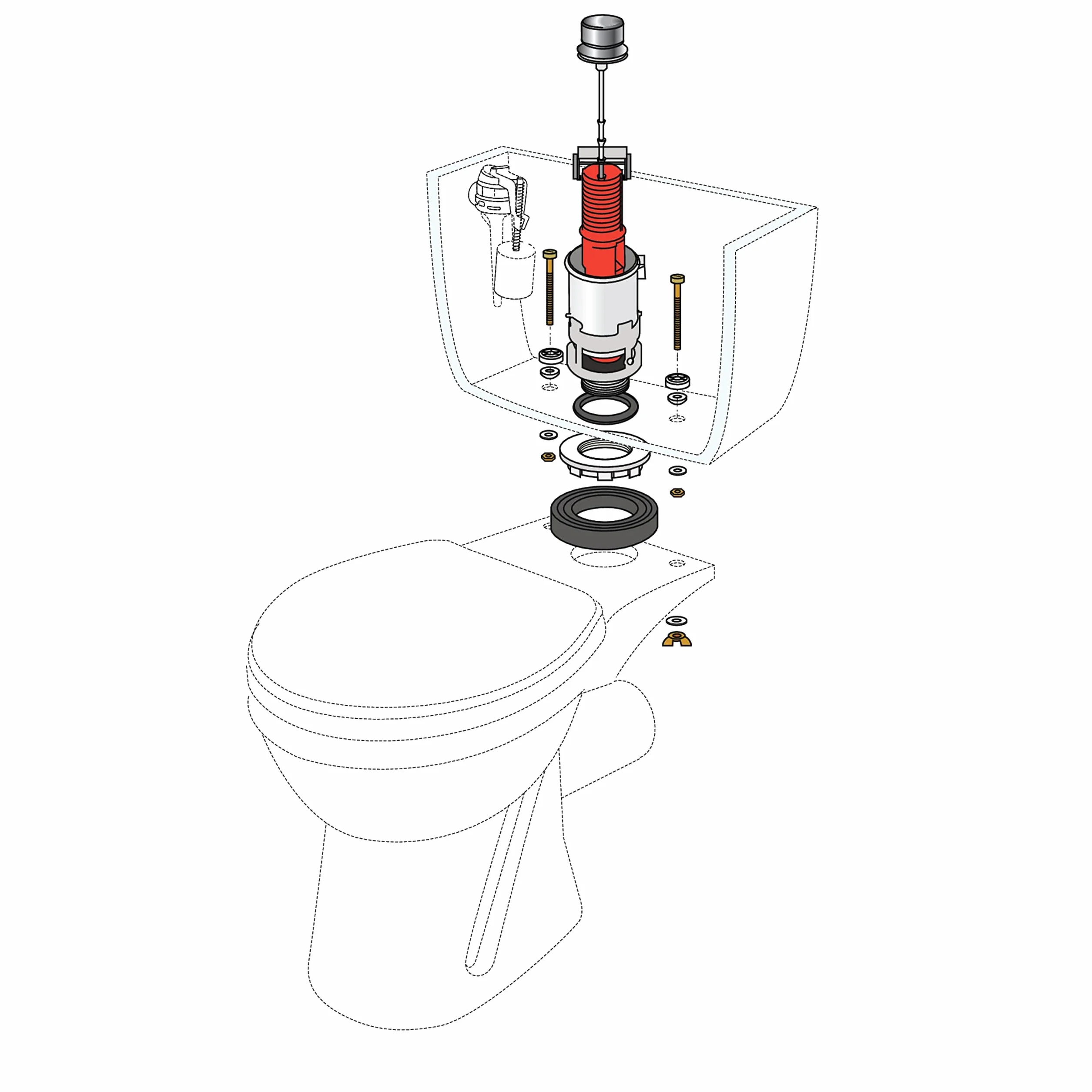 Wirquin MX00 Pieza de inodoro Rojo
