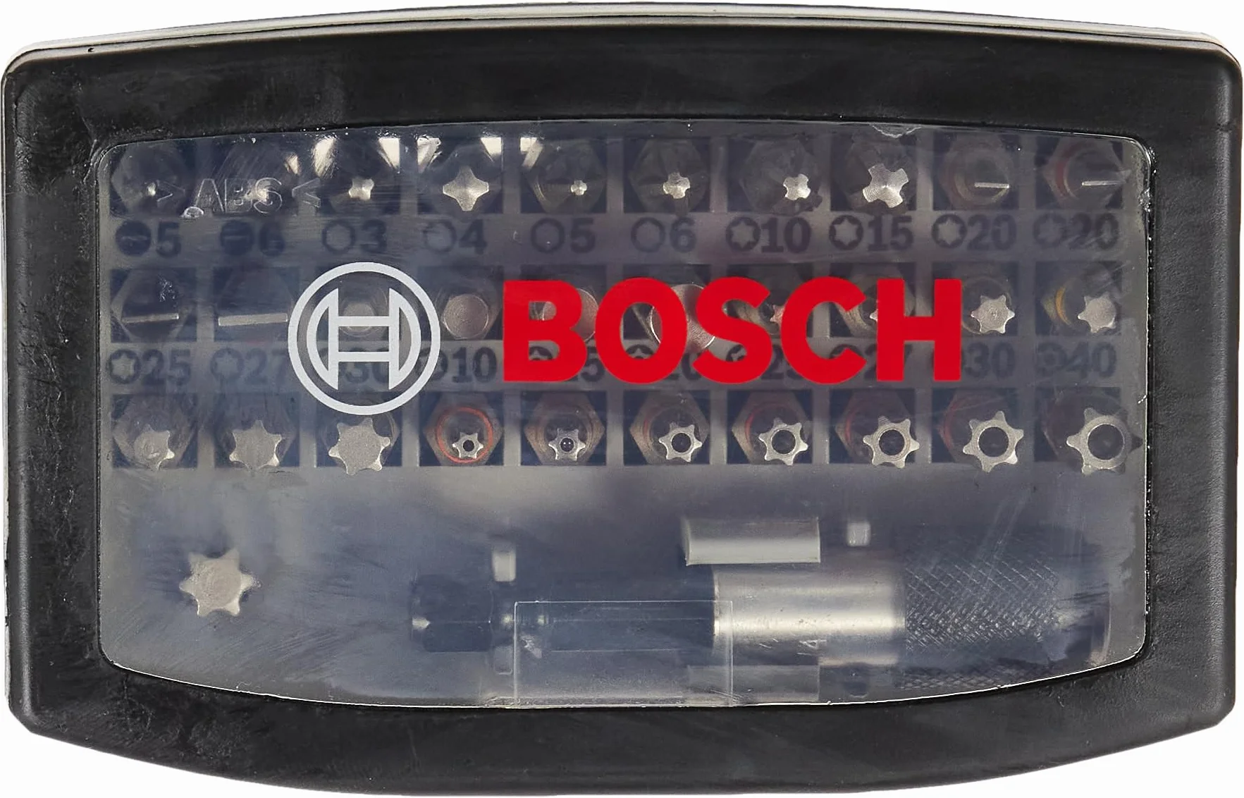 Bosch Professional Set de 32 unidades Punta de atornillar Extra Hard (Cruceta, Pozidriv, T-, Hex-, T-, TH-, S-Bit, Accesorios taladros rotativos y atornilladores)