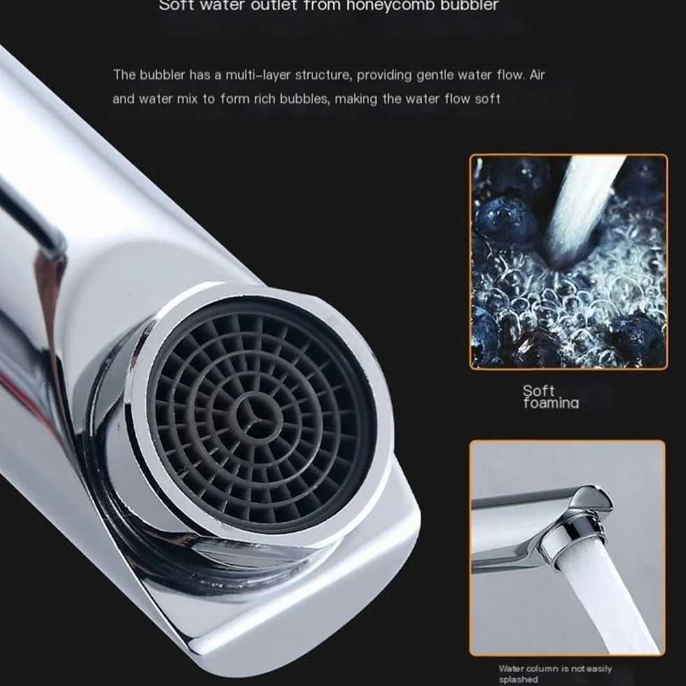 Grifo ahorrador de agua plateado dosificador cierre automático temporizador público botón cocina baño hotel