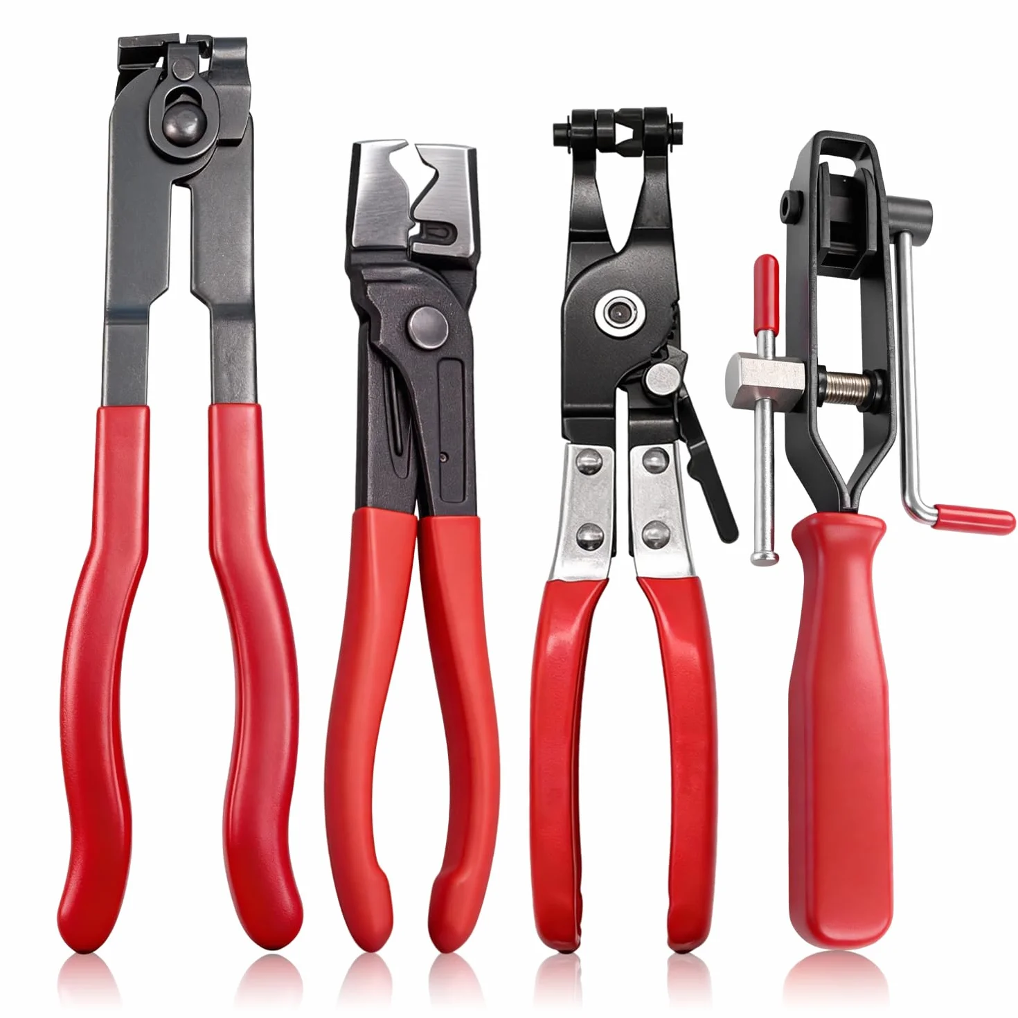 Juego de 4 Alicates Abrazaderas Coche Profesional con Alicate circlips Alicate Corte Alicates Tubos Acero Carbono Alta Resistencia para Abrazaderas Metalicas para Tubos Ferramentas Mecanica Auto