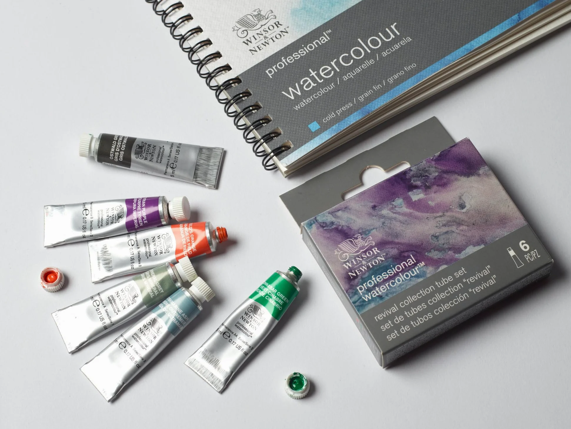 Winsor & Newton 0190825 Acuarela Profesional, Colección Revival - Set de 6x5ml
