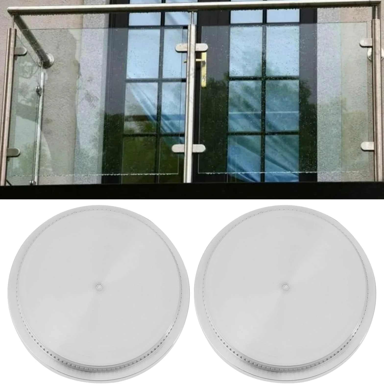 2 tapones de acero inoxidable 304 para tubo redondo de 42,4 mm de grosor de pared de 2 mm