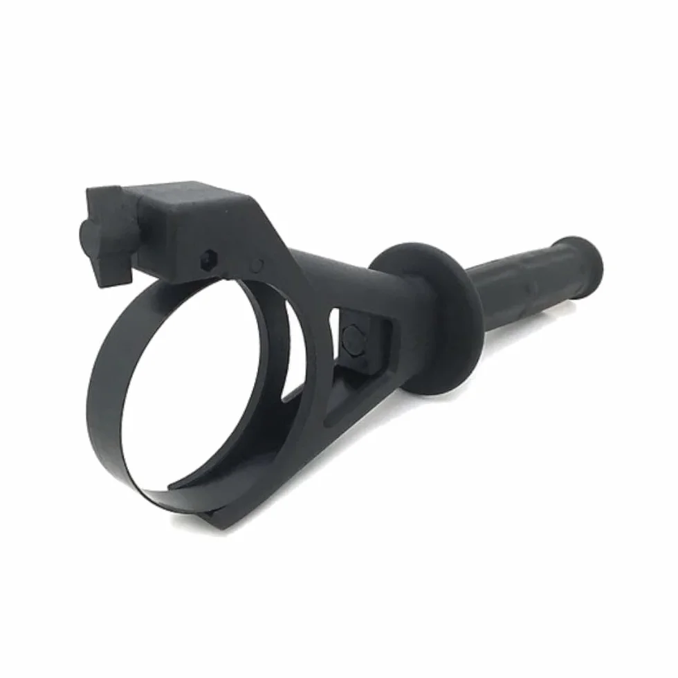 Trade-Shop Mango adicional/empuñadura/mango lateral para martillo perforador, taladro, lijadora/cuello ajustable de 75 mm – 87 mm de diámetro