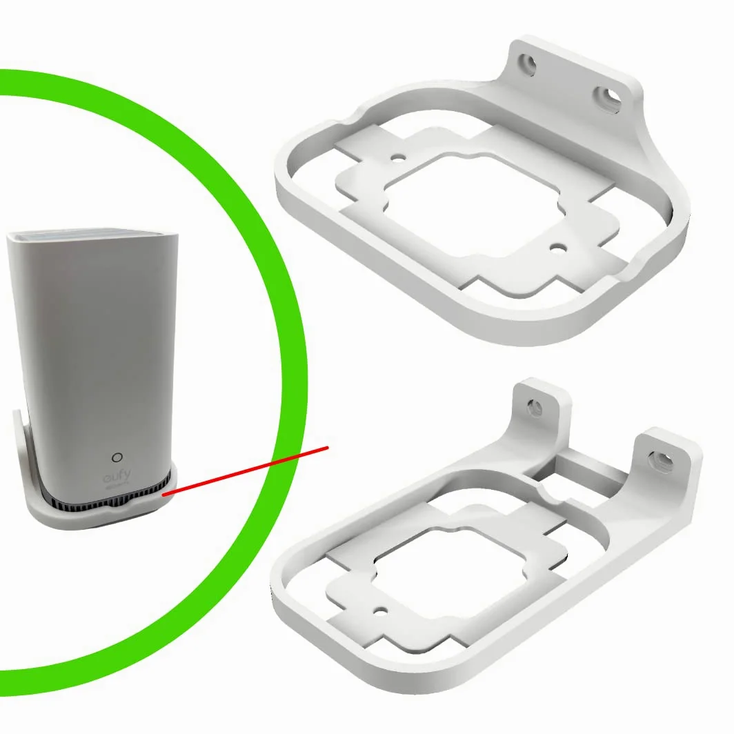 3DHerb Soporte de pared para eufy HomeBase 3 (S380) Eufycam Security – Incluye tornillos y tacos – Versión sólida (versión corta)