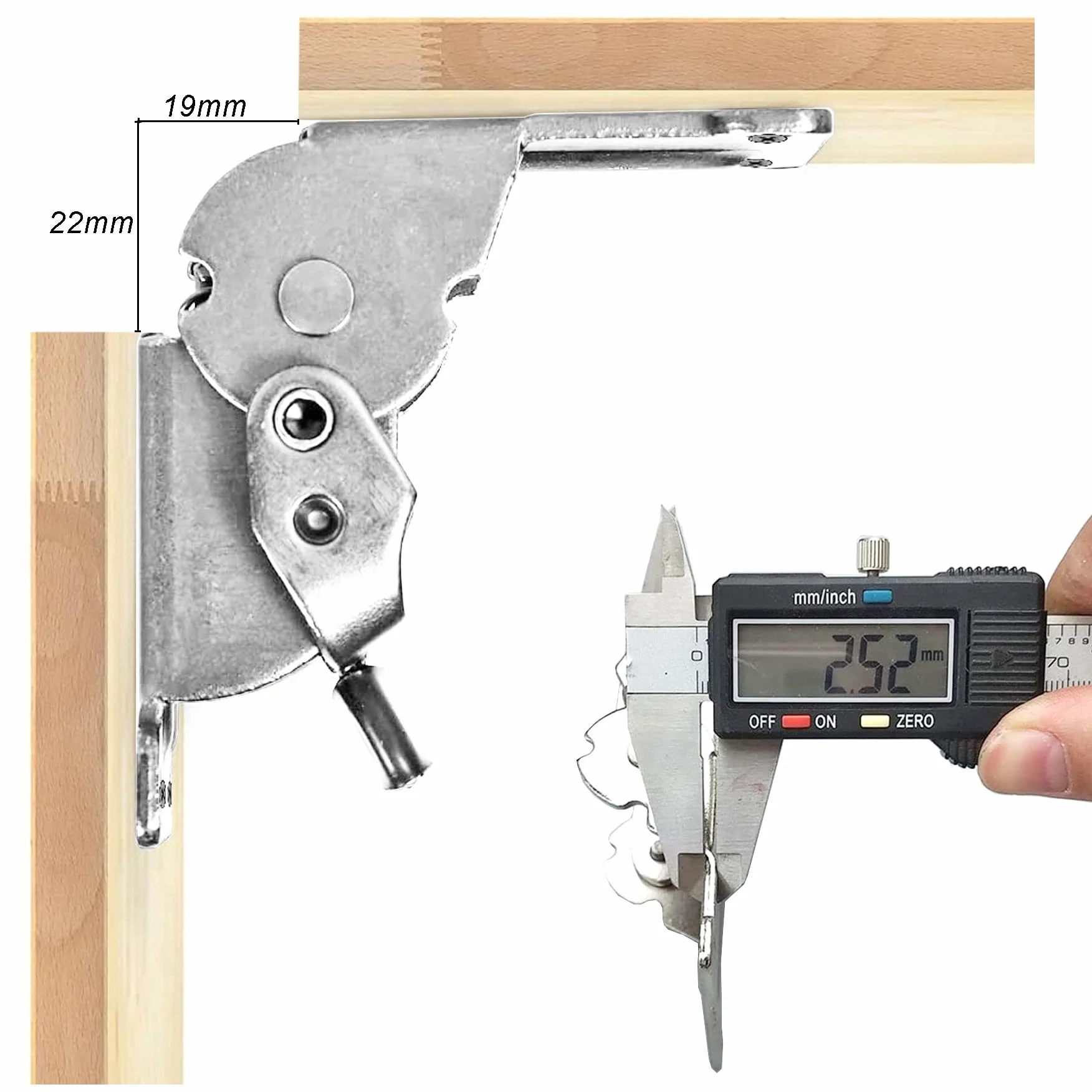 LIKERAINY 0-90-180 Grados Bisagras Plegables de Consola Plegable Tapa Tabla Soporte Invisible para Panel de Extensión de Mesa Muebles Armario Estantes Hierro Galvanizado Plata Paquete de 4