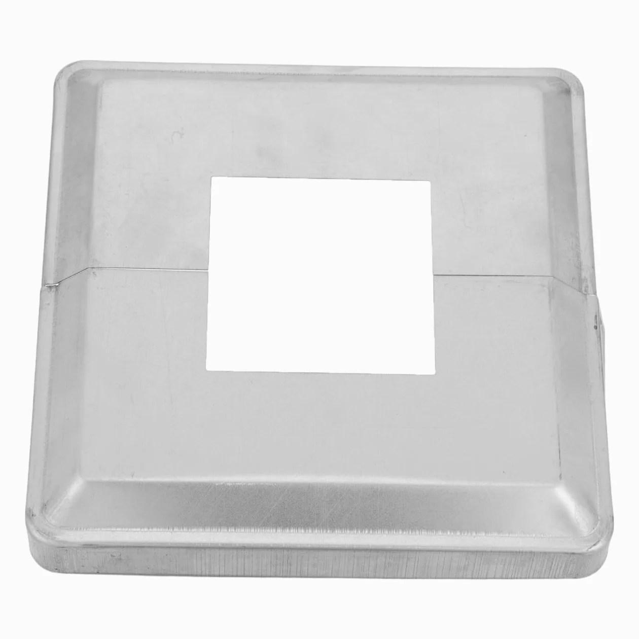KALLORY Faldón Decorativo para Base de Poste Cuadrado de Hierro con Ajuste Adaptable y Cubierta Protectora para Pasamanos de Escalera y Deck