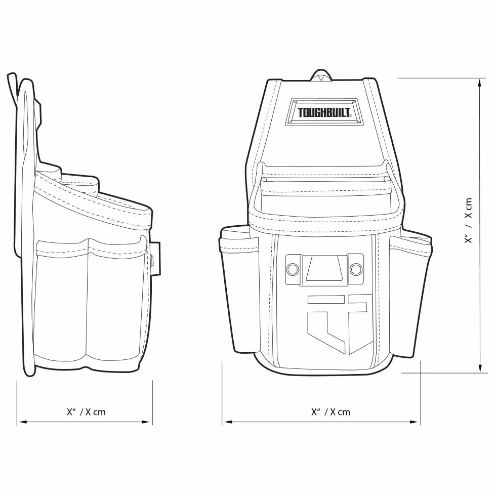 ToughBuilt Technician Bolsa de 7 Bolsillos Mediano
