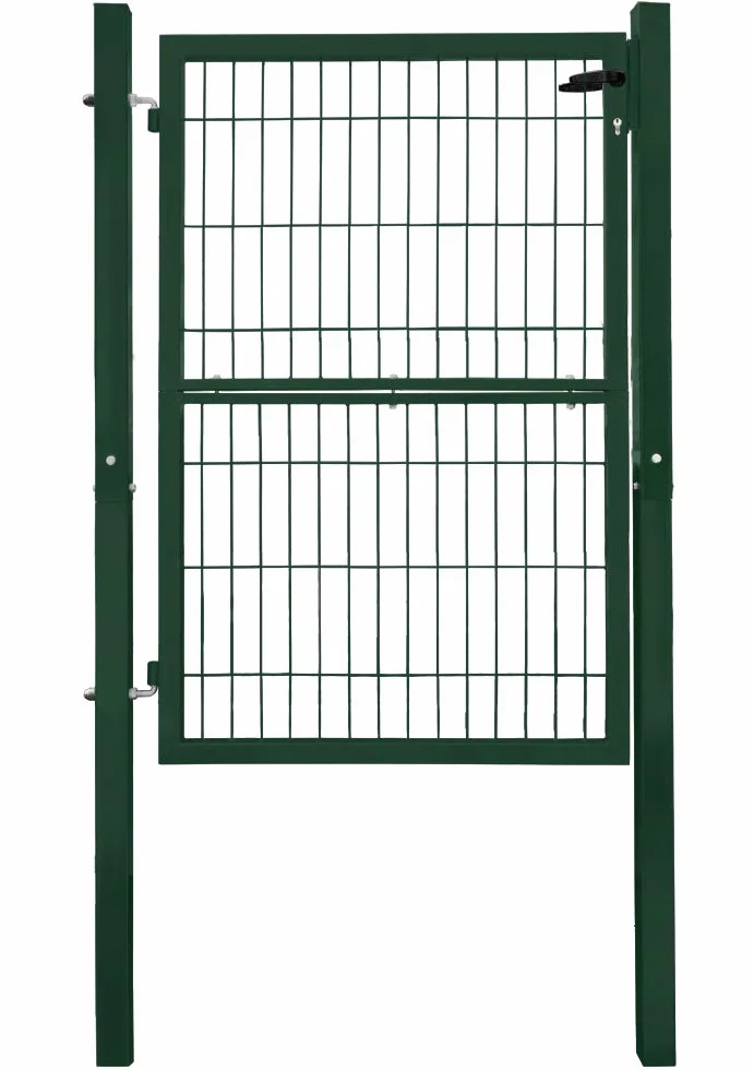 Puerta Jardín Metal Setos Cerradura Llaves Seguridad, Color/Altura de la Puerta:Verde / 140 cm