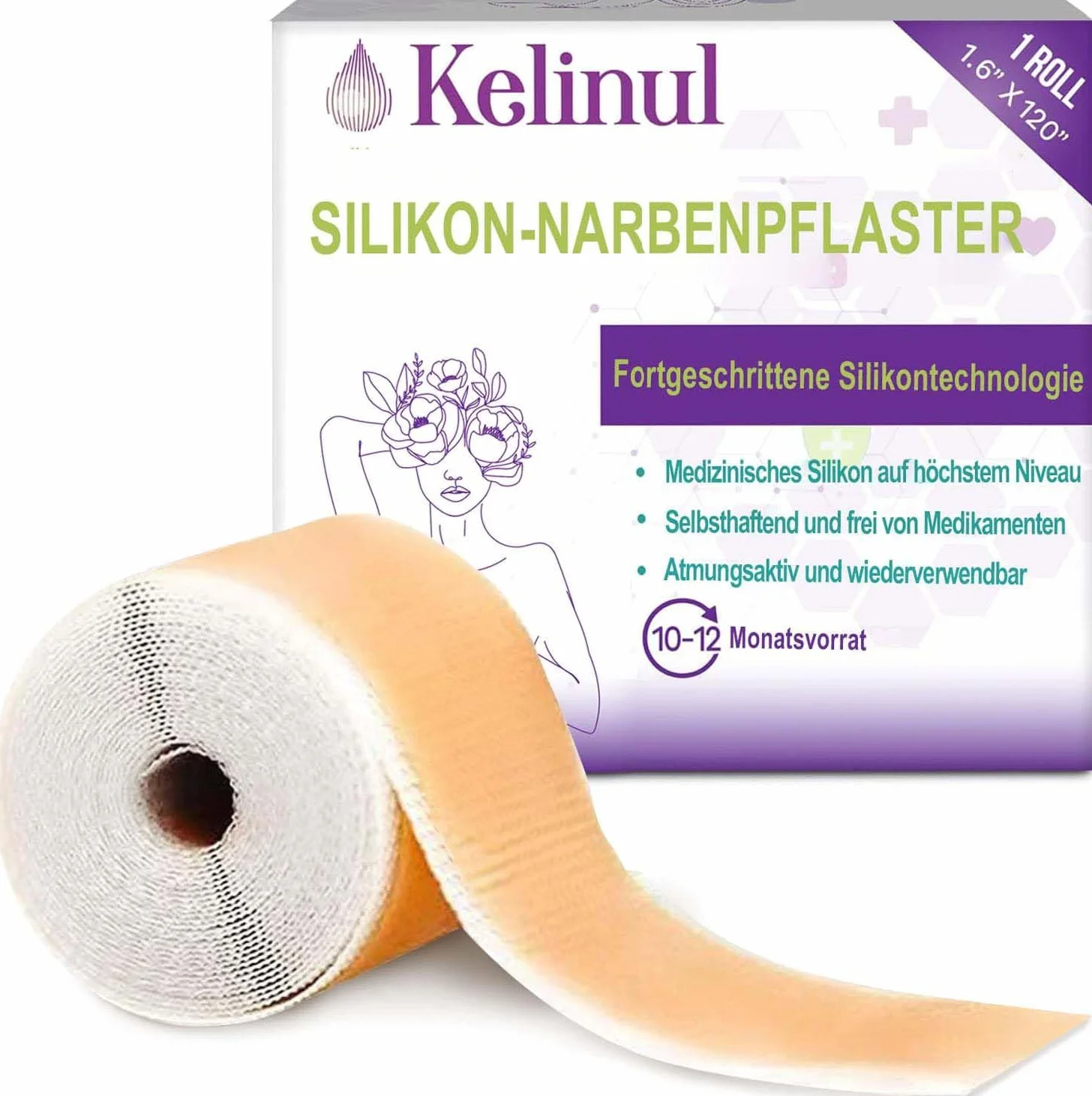 Hojas de cicatriz de silicona - cinta de cicatriz de Gel de silisuave - tiras de cicatriz reutiliz, de grado médico