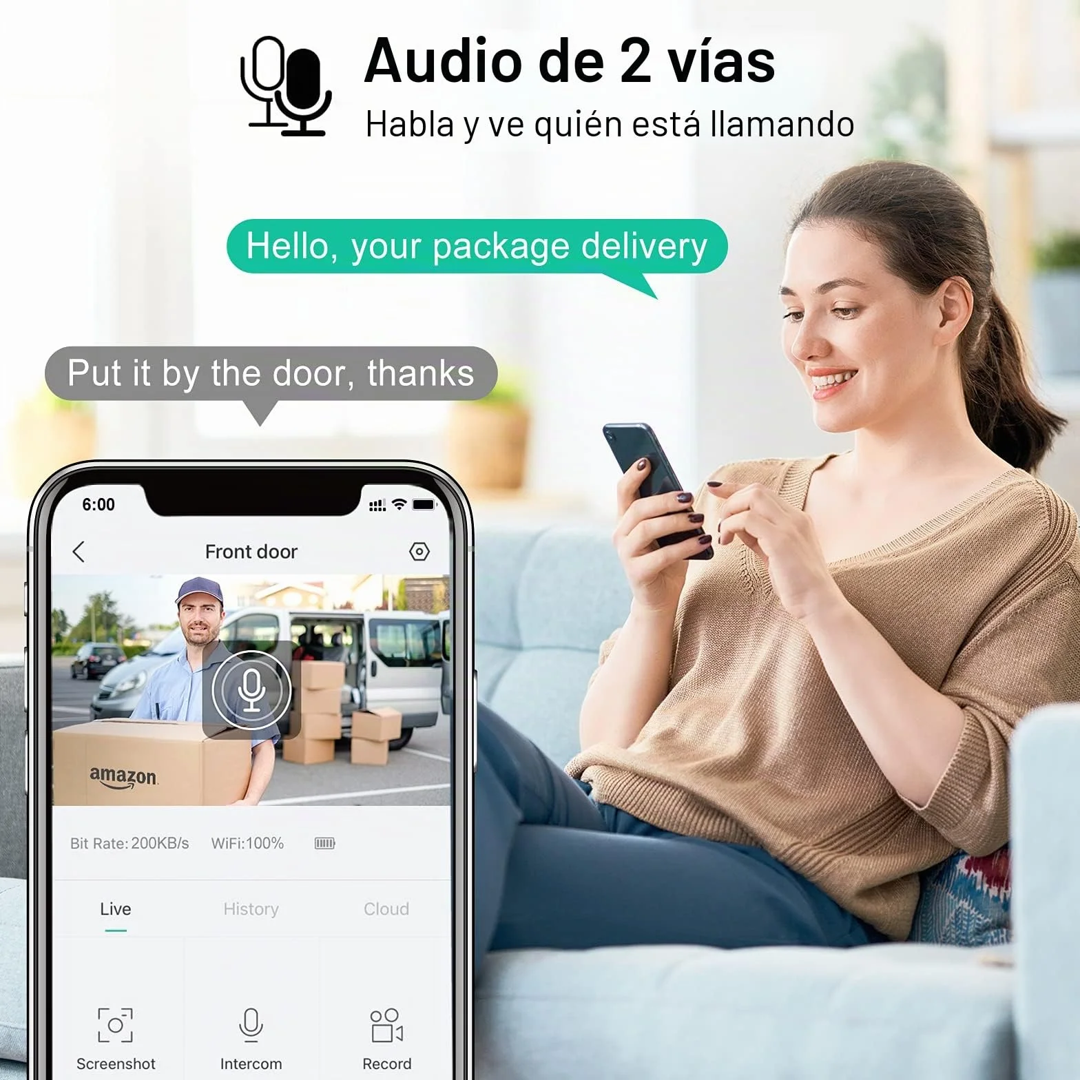 XTU Timbre Inalámbrico con Cámara WiFi, 2K HD Vídeo Timbre Puerta Inteligente con Cámara,Detección Humana PIR,Visión Nocturna,Audio Bidireccional,SD y Almacenamiento en la Nube, IP66 Impermeable