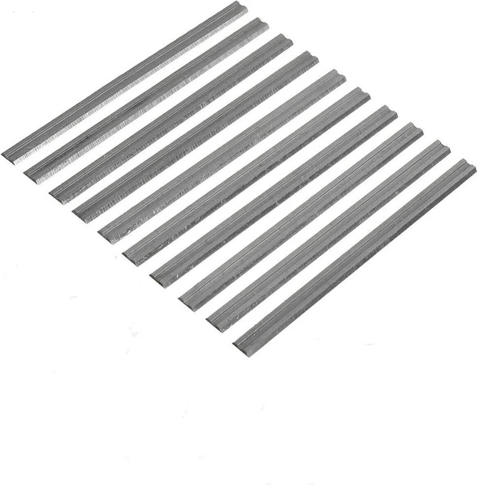 20 piezas 82 mm cuchillas cepilladoras eléctricas HSS cuchillos cepilladores de madera reversibles Piezas de maquinaria de carpintería para Bosch para Makita., Como se muestra