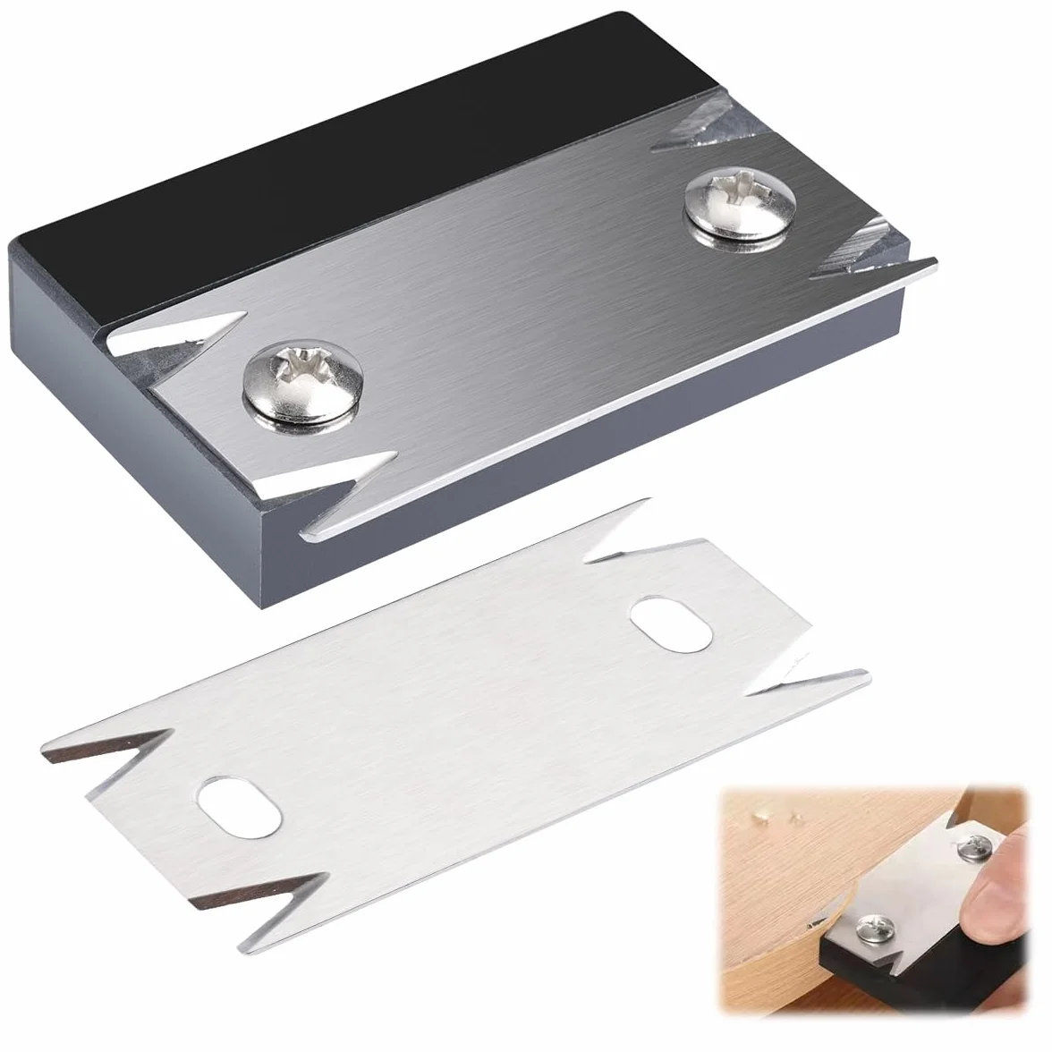 Recortadora de Bordes para Carpintería con 1 Hoja de Repuesto, Cortador Manual de Bandas para Madera PVC ABS