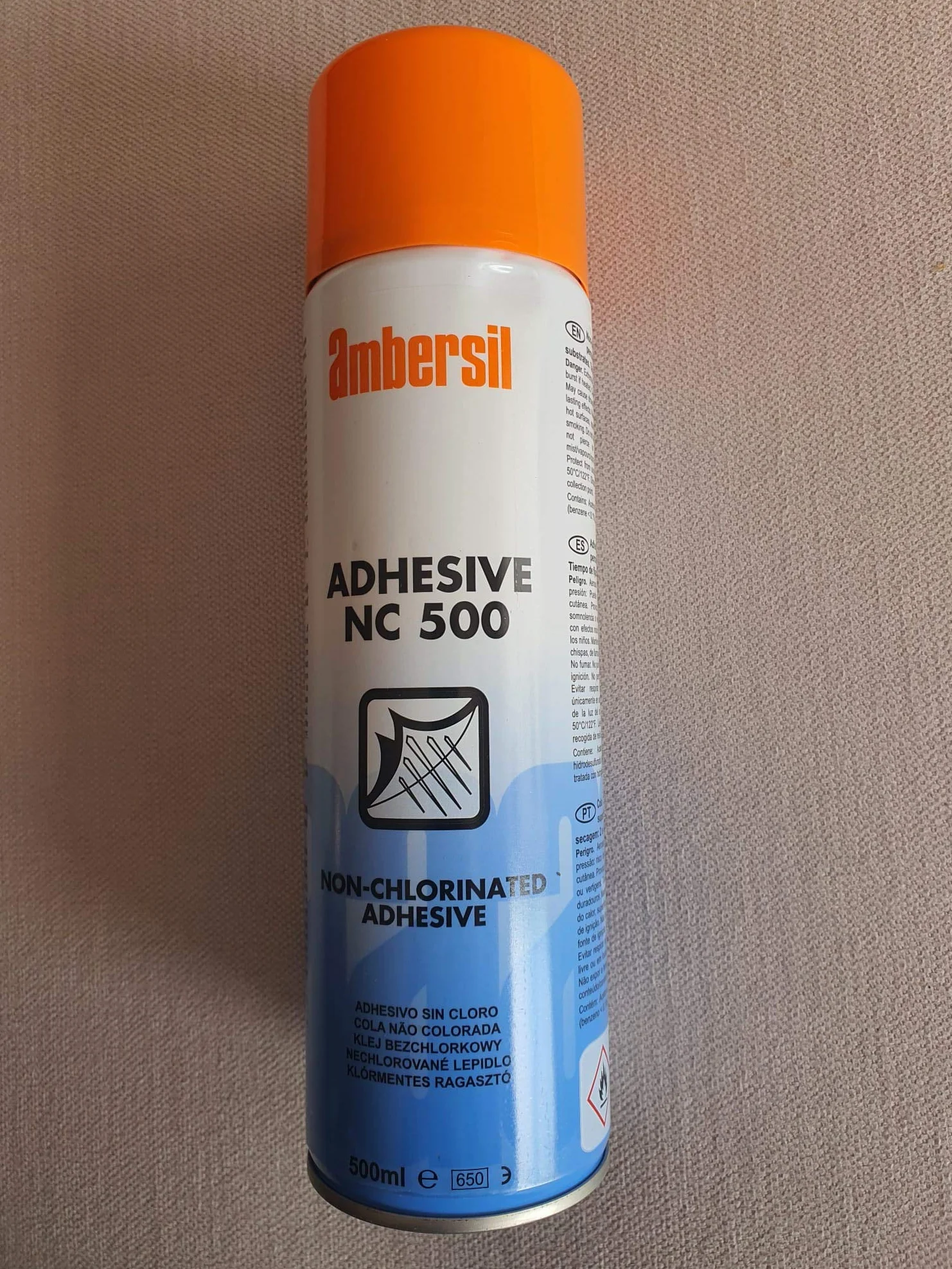 ADHESIVO NO CLORADO EN SPRAY Pegamento IDEAL para AUTOMOCIÓN (1 BOTE, SPRAY AMBERSIL/500 ML) (1)
