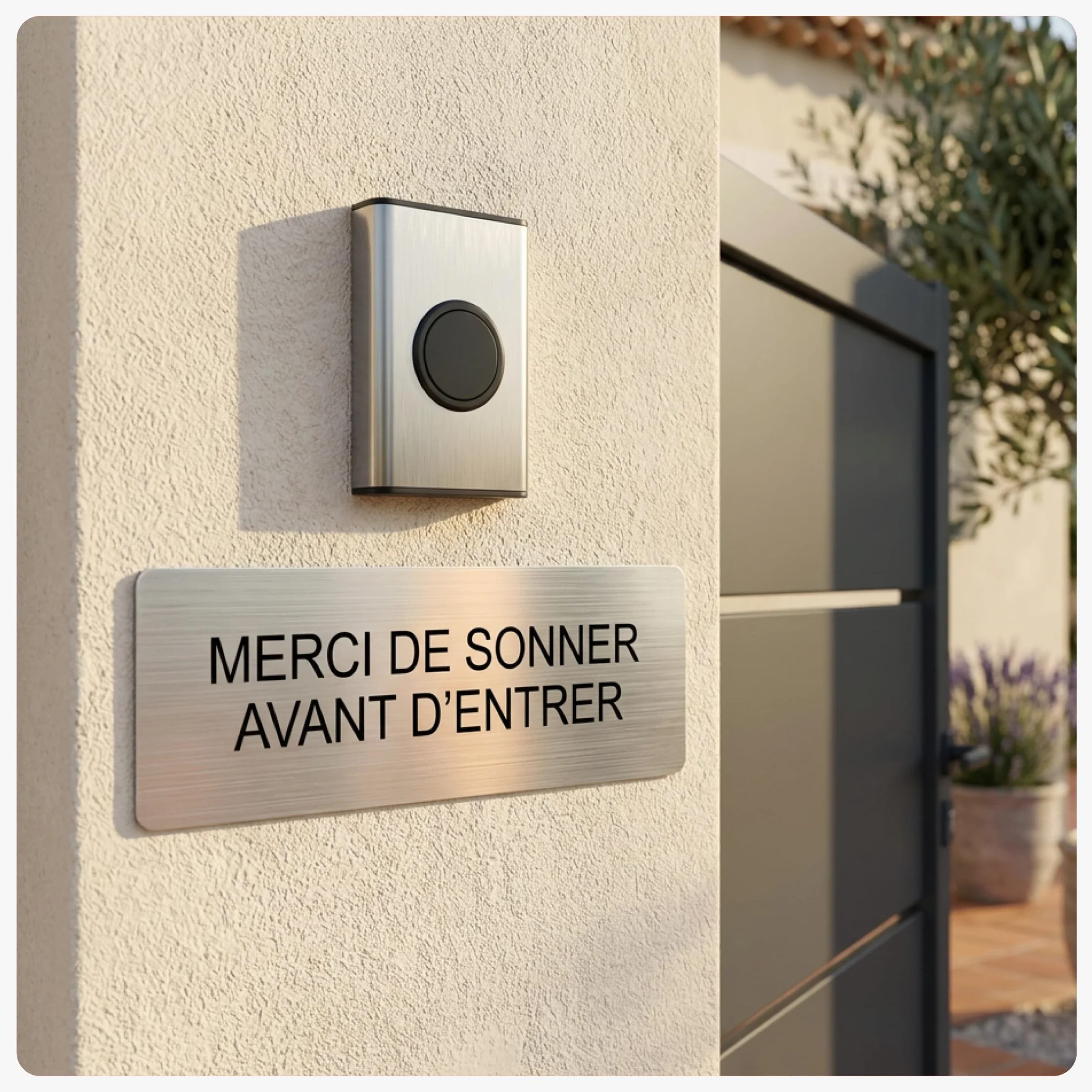 Mygoodprice - Placa grabada personalizada (1 a 3 líneas, 20 x 6,5 cm, autoadhesiva, aluminio cepillado, color plateado