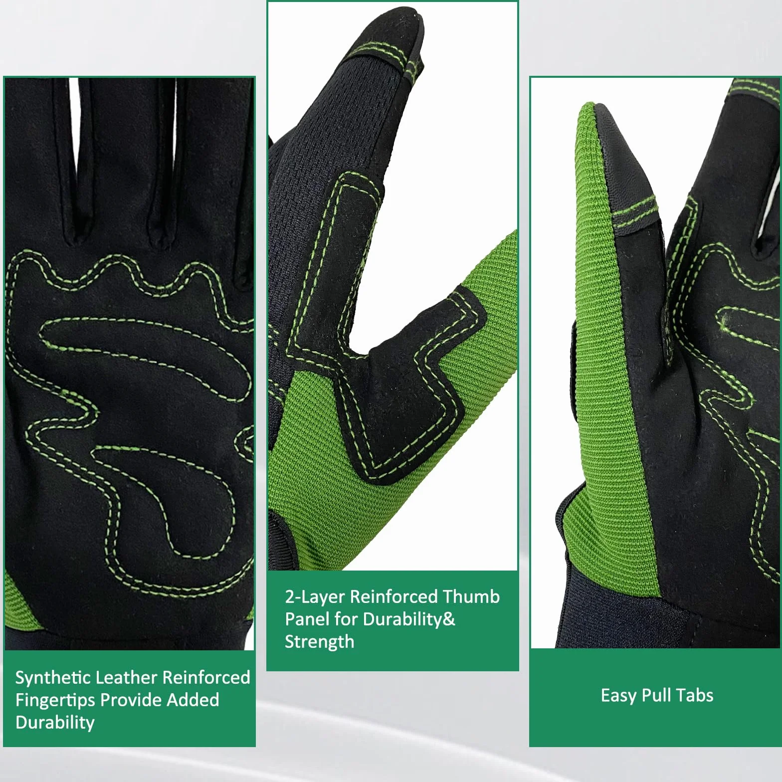 Guantes de Jardinería para Mujeres y Hombres, Guantes de Jardín con Pantalla Táctil, Guantes de Trabajo Resistentes a Espinas y Perforaciones, Regalos de Jardinería para Mujeres (verde, L)