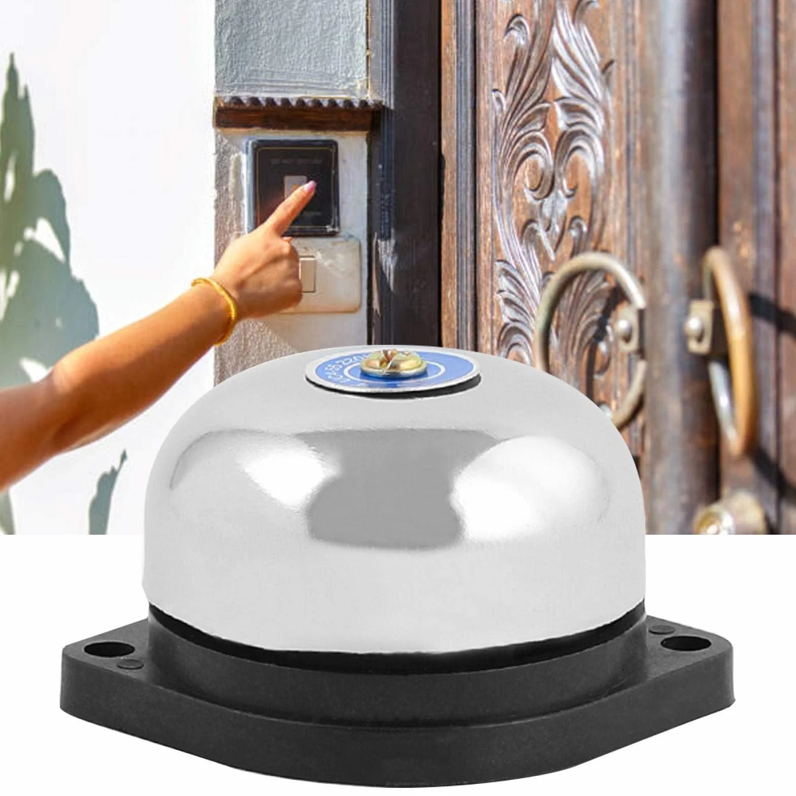 Agatige Timbre Eléctrico de Acero Inoxidable 220V 5W para Hogar Escuela Alarma Incendios