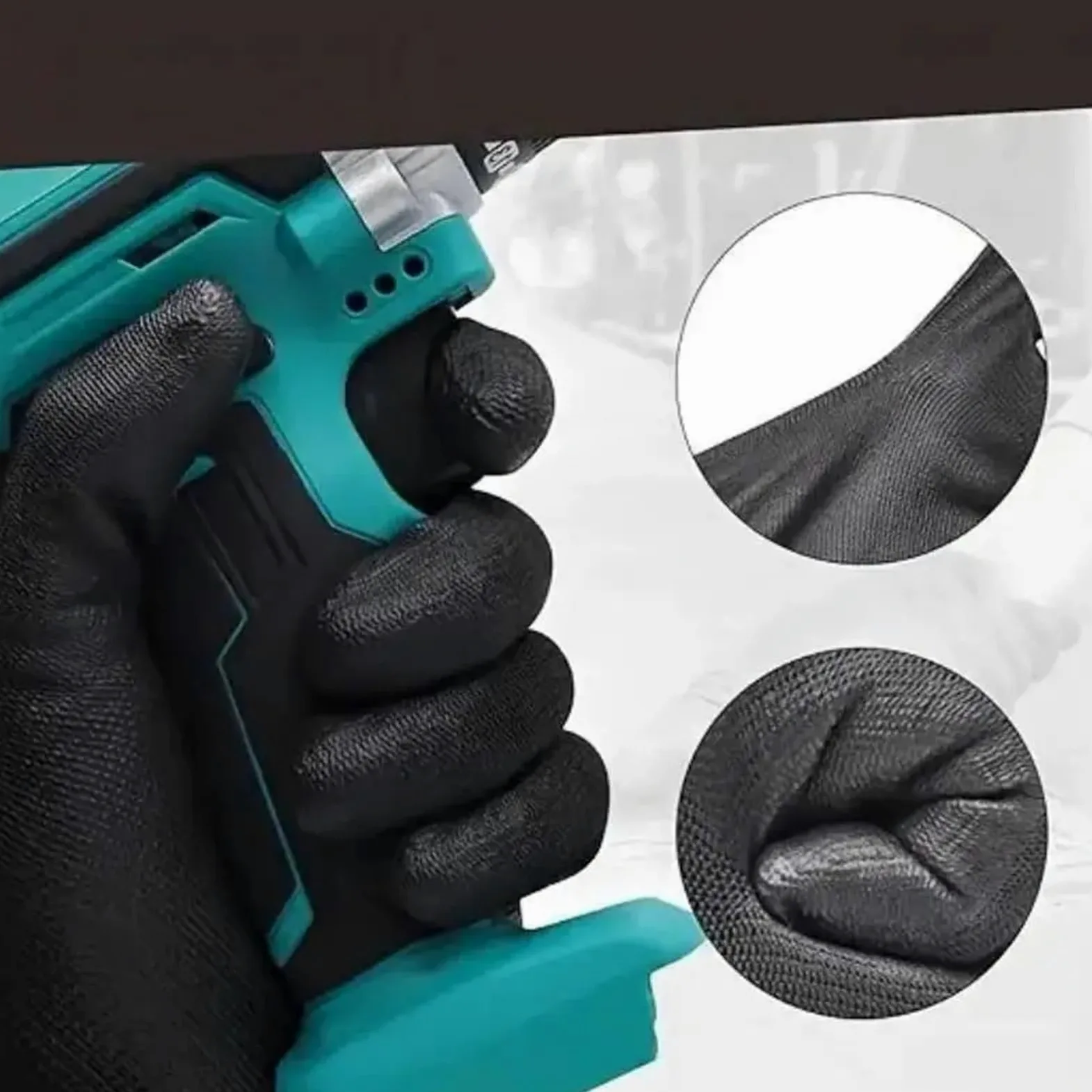 Genérico 12 pares de guantes de trabajo con palma recubierta - Guantes de seguridad negros/grises for horticultura, carpintería y reparaciones.(Gray 24 pairs,L)