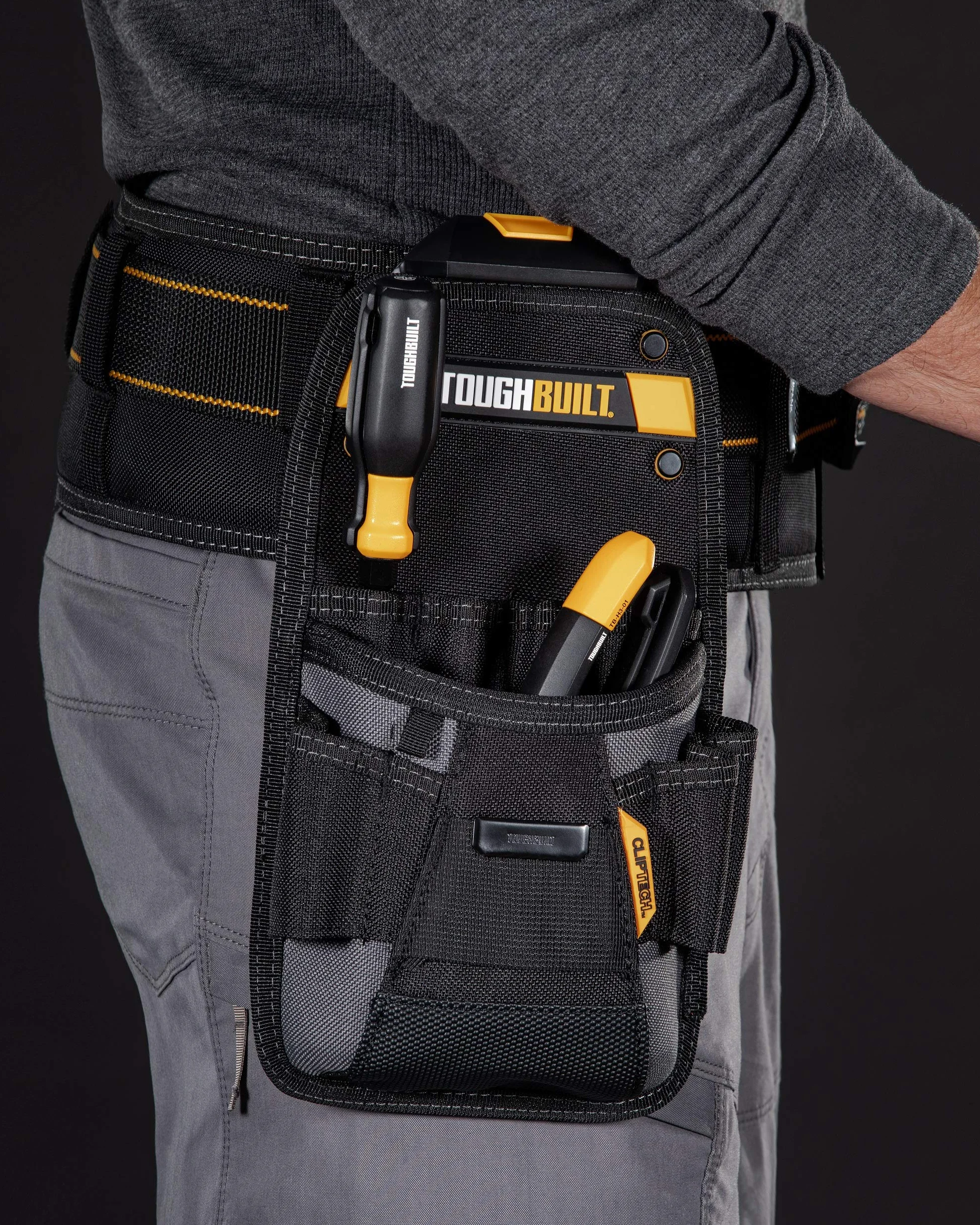 ToughBuilt Bolsa para técnico ClipTech™ con bolsillos y bucle ajustable