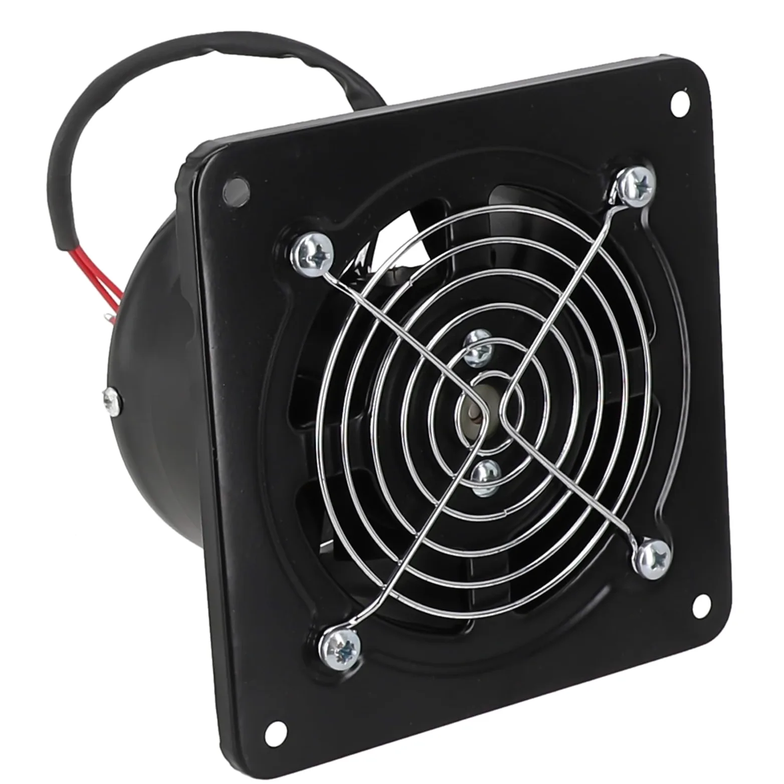 Ventilador de escape industrial de 4 pulgadas, extractor de ventilación axial, soplador de 220 V, marco de metal de acero inoxidable, motor de cobre, taller, almacén, restaurante, garaje