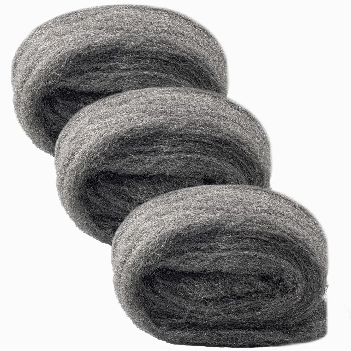 Meccion Lana de Acero Grados 0000 Ultrafina 3 Bobina Steel Wool para Abrillantar, Limpieza y Eliminación de Óxido Utilizado en Madera, Vidrio y Metal
