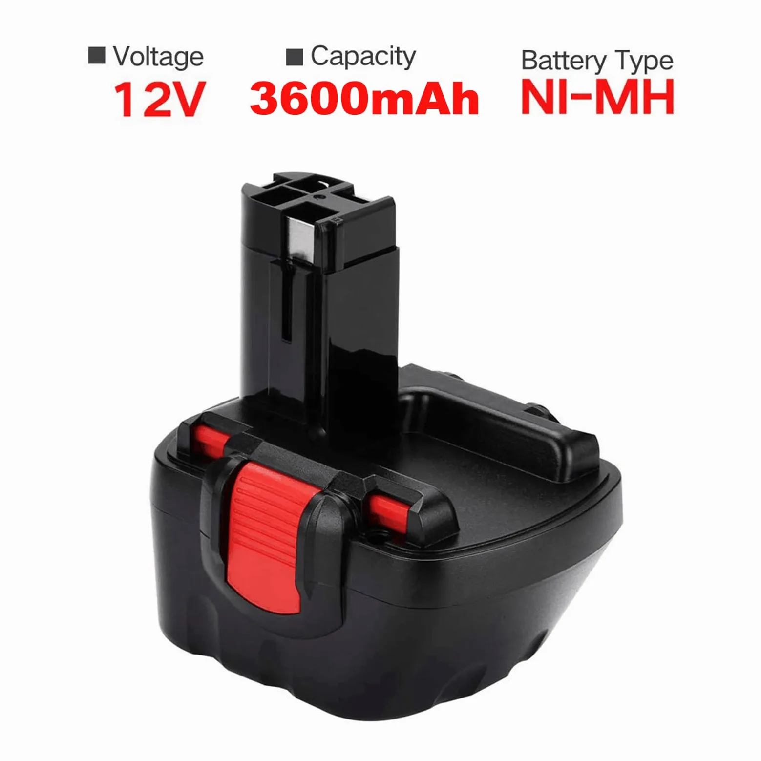 Kengdor 2X Batería de Repuesto 12V 3.6Ah Ni-MH para Bosch BAT043 BAT045 BAT120 BAT139 2607335542 2607335526 2607335274 2607335709 GSR 12-2 12VE-2 PSR 12 GSB 12VE-2 22612 23612 32612