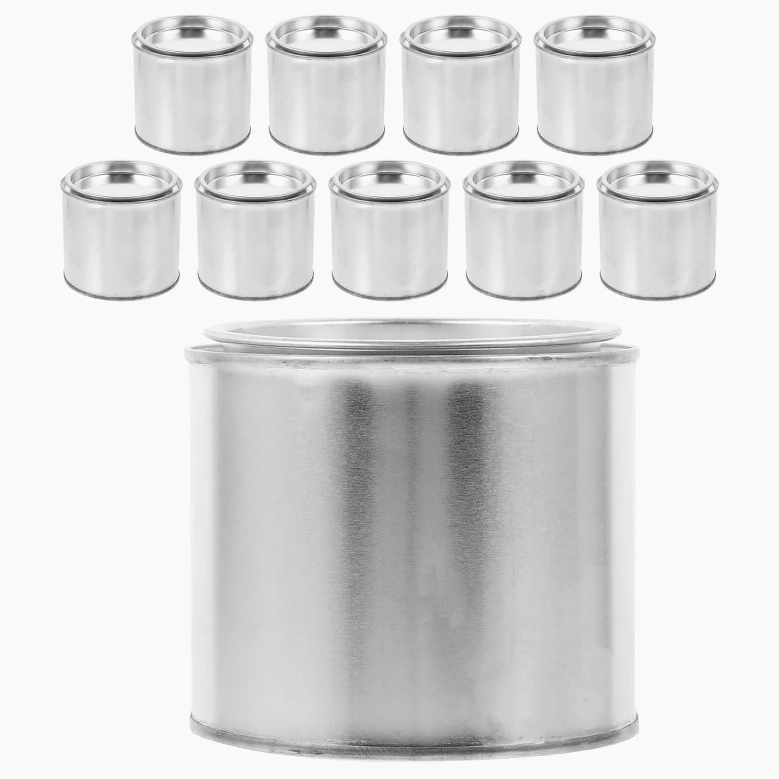 LALAFINA 10 Latas De Pintura Vacías Latas De Metal para Almacenamiento Contenedor Ahorrador Vacías con