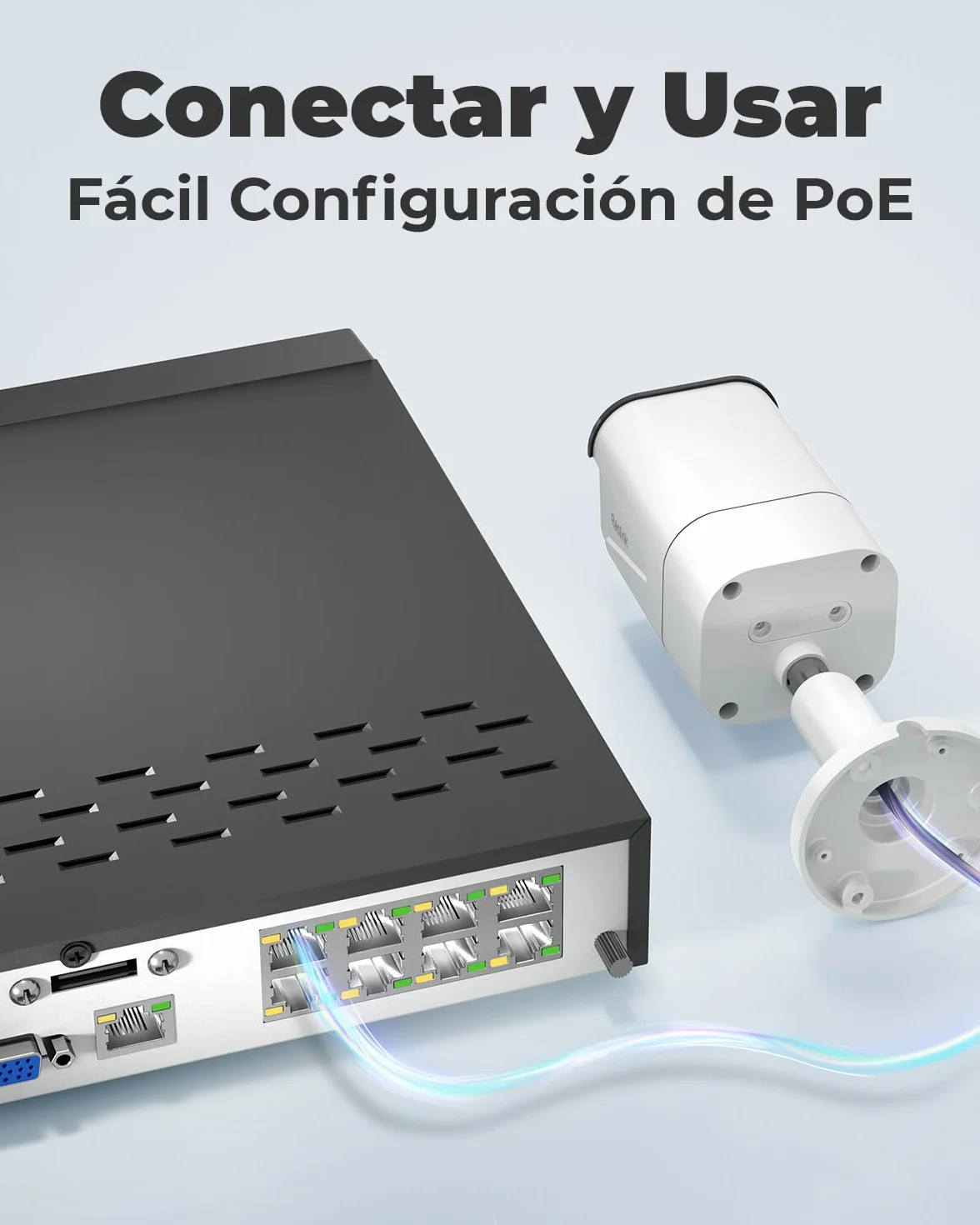 Reolink 4K Kit Camaras de Seguridad, 4X Cámaras IP PoE de Vigilancia Exterior, NVR 8CH con 2TB HDD para Grabación 24/7, Detección de Persona/Vehículo, IP67 Impermeable, Visión Nocturna, RLK8-800B4