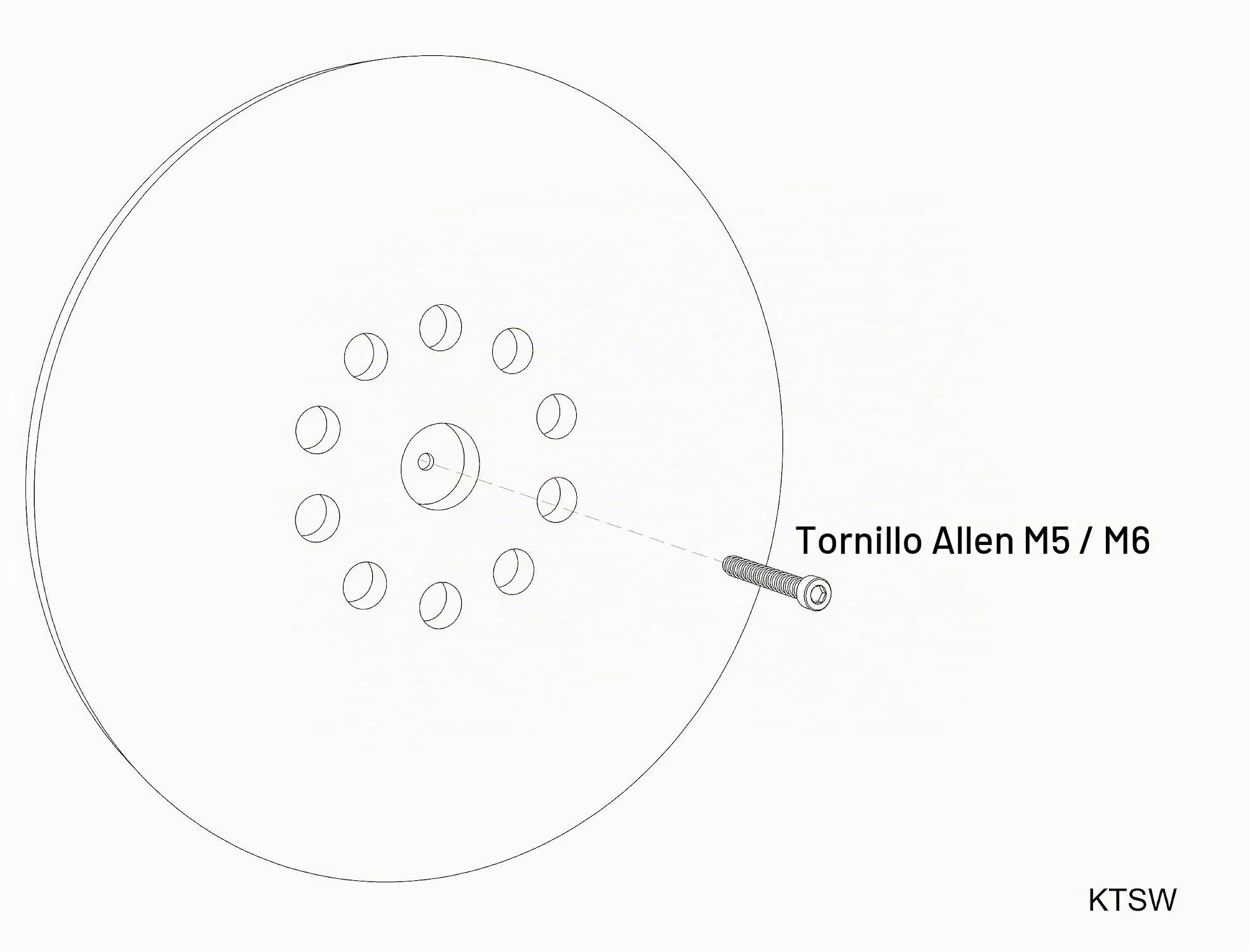 Recambio • Disco de lijadora • Disco de esmerillado • Plato de soporte • Lijadora de cubiertas • Rectificadora • Jirafa con cierre de gancho y bucle de Ø 225 mm • Werku