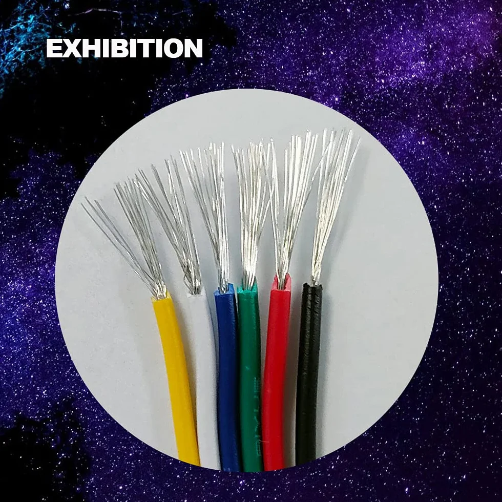 22 AWG 6 pin 6x0.3mm² 20m RGBWW Cable de Extensión Línea Alámbrica Cobre Estañado Trenzado para 6 Colores RGB CCT Tira de Luces LED 3528 5050