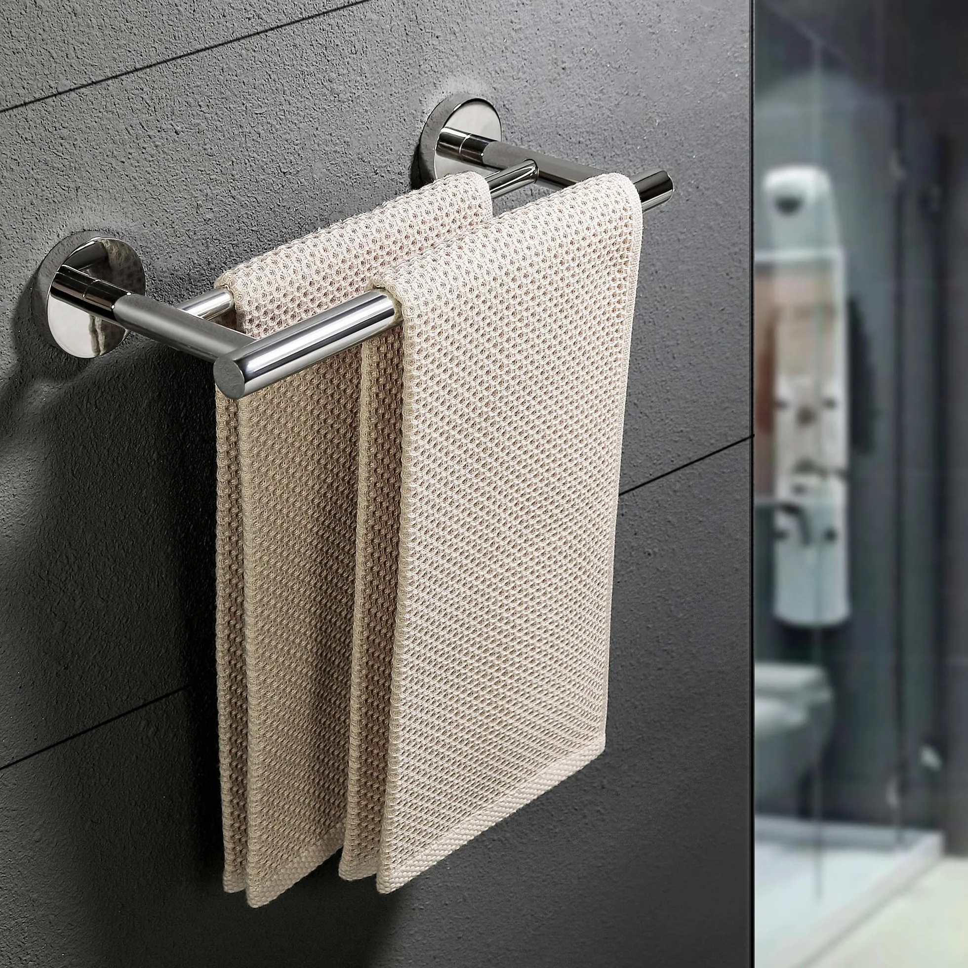 SAYAYO Toallero Doble Barra Acero Inoxidable 30CM para Baño y Cocina