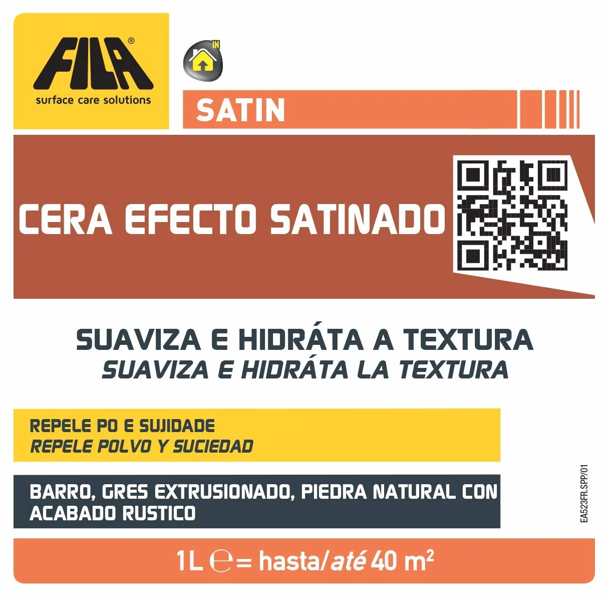 Satin, Cera Protectora Con Efecto Satinado Ideal Para Barro Gres Extrusionado Piedra Natural Y Terrazo No Pulidos Mosaico Hidráulico, 1L