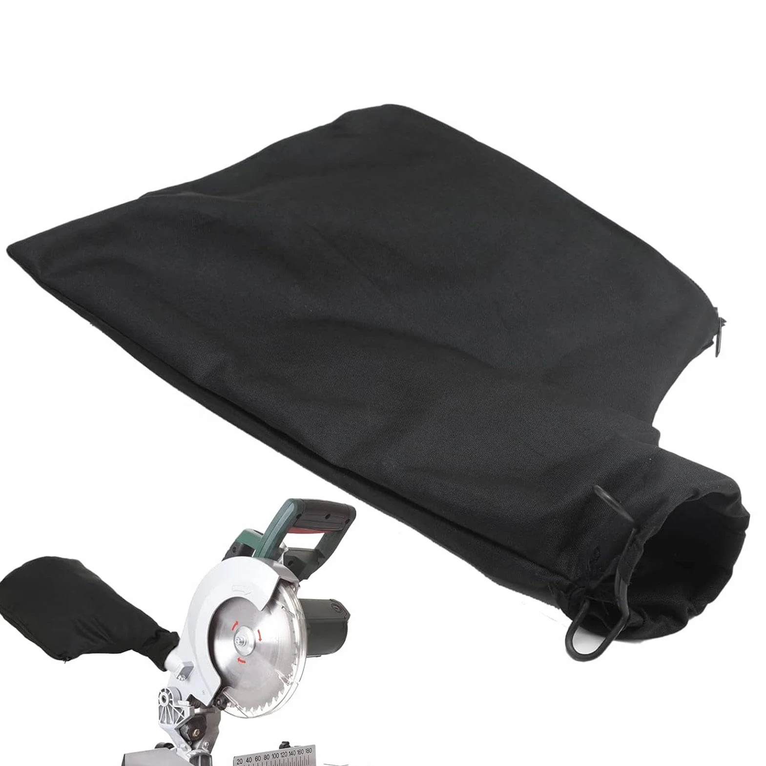 Bolsa colectora de polvo para sierra de mesa con cremallera, accesorios para sierra ingleteadora