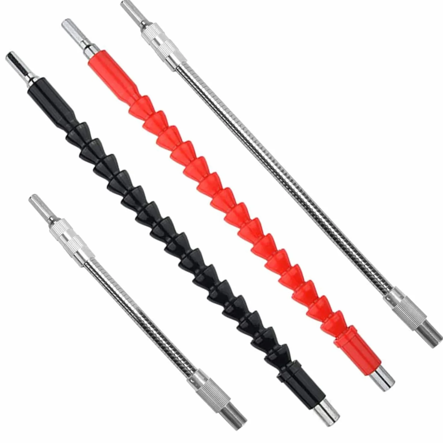4 Piezas Eje Flexible Taladro, Flexible Shaft, Destornillador Flexible, Juegos de Extensión de Broca Flexible, Eje de Extensión de Destornillador